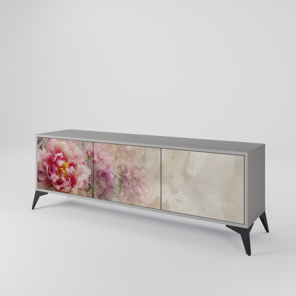 PEONY WHISPER Třídveřový TV stolek