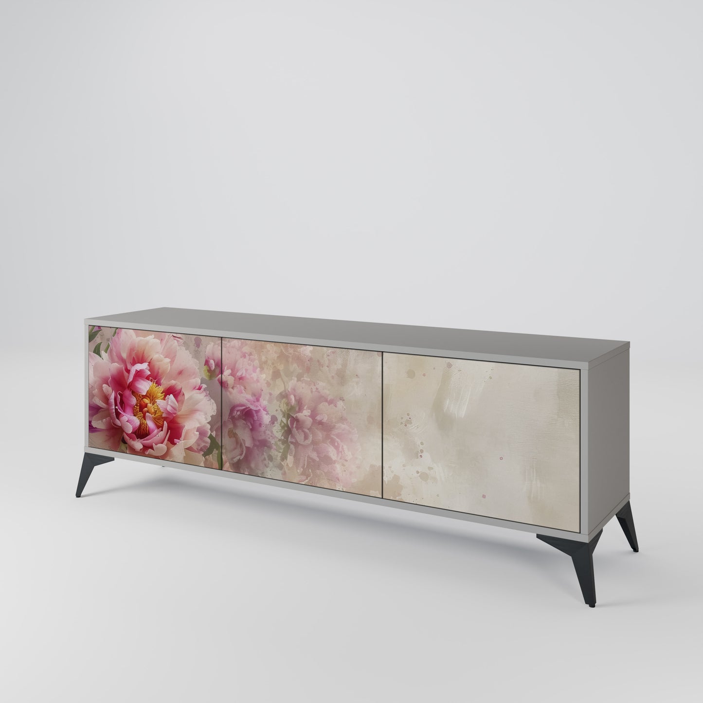 PEONY WHISPER Třídveřový TV stolek
