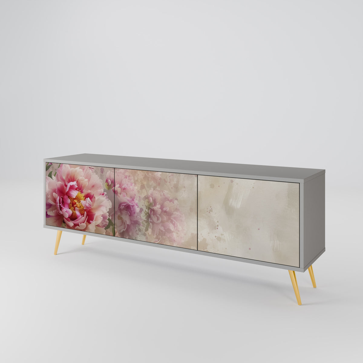 PEONY WHISPER Třídveřový TV stolek
