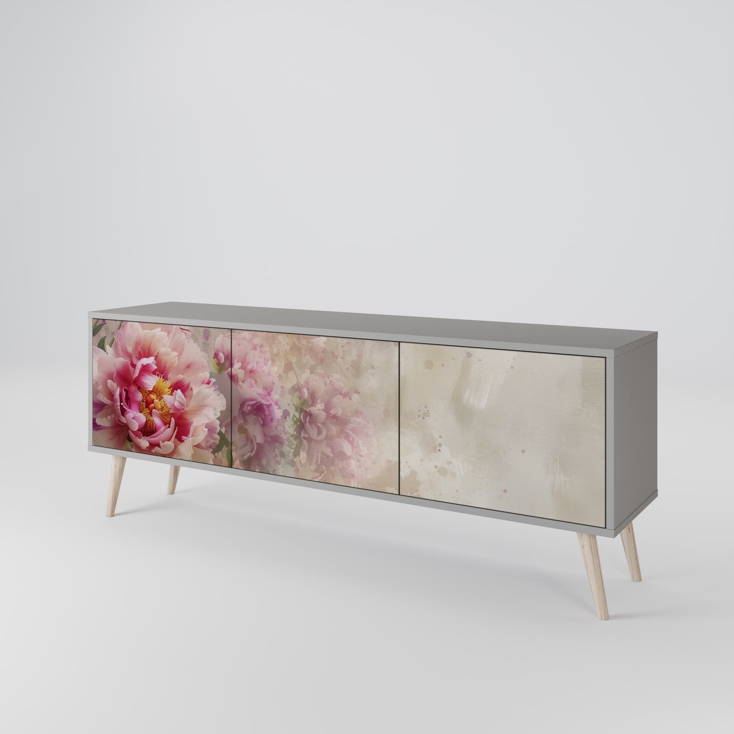 PEONY WHISPER Třídveřový TV stolek