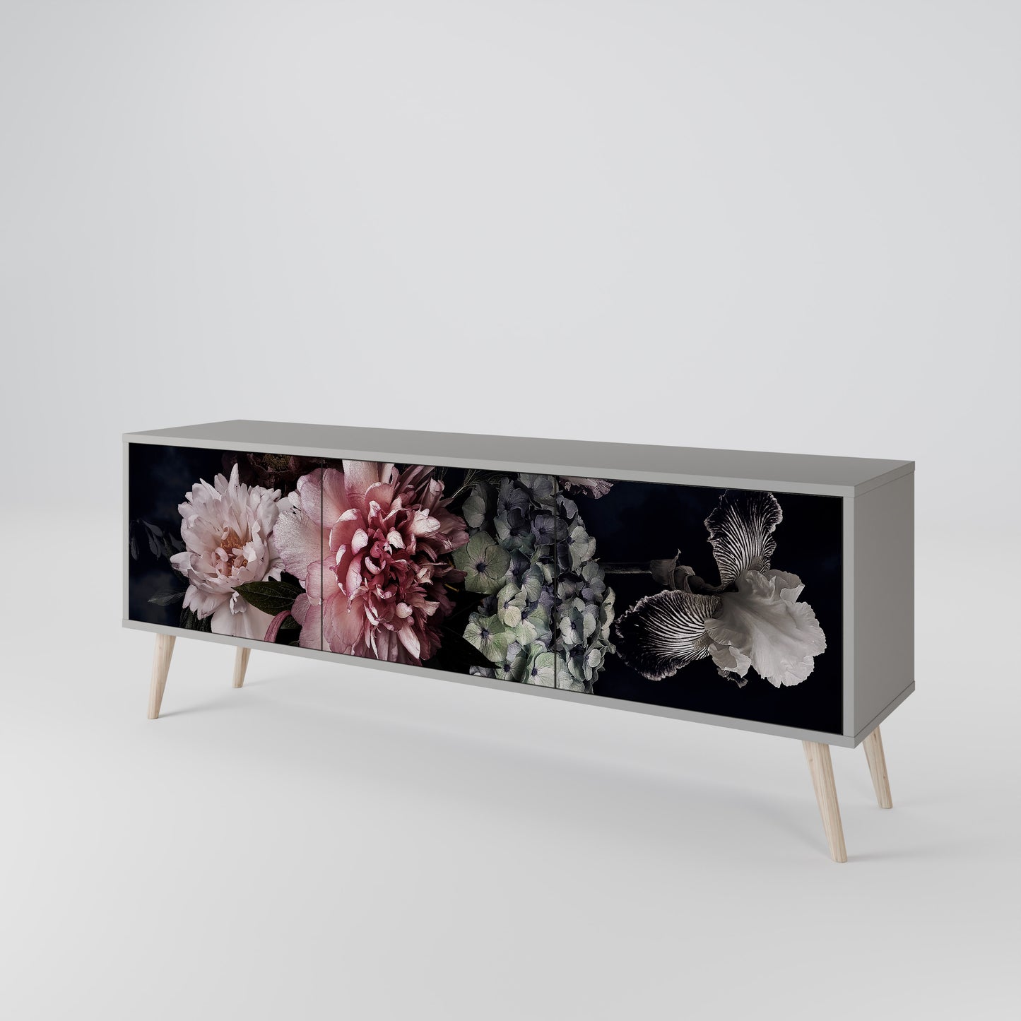 PURE BLOSSOM Třídveřový TV stolek