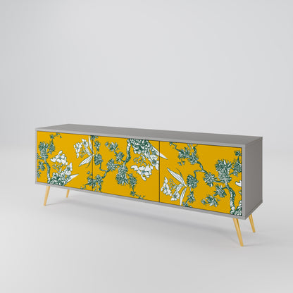 YELLOW CHINOISERIE Třídveřový TV stolek