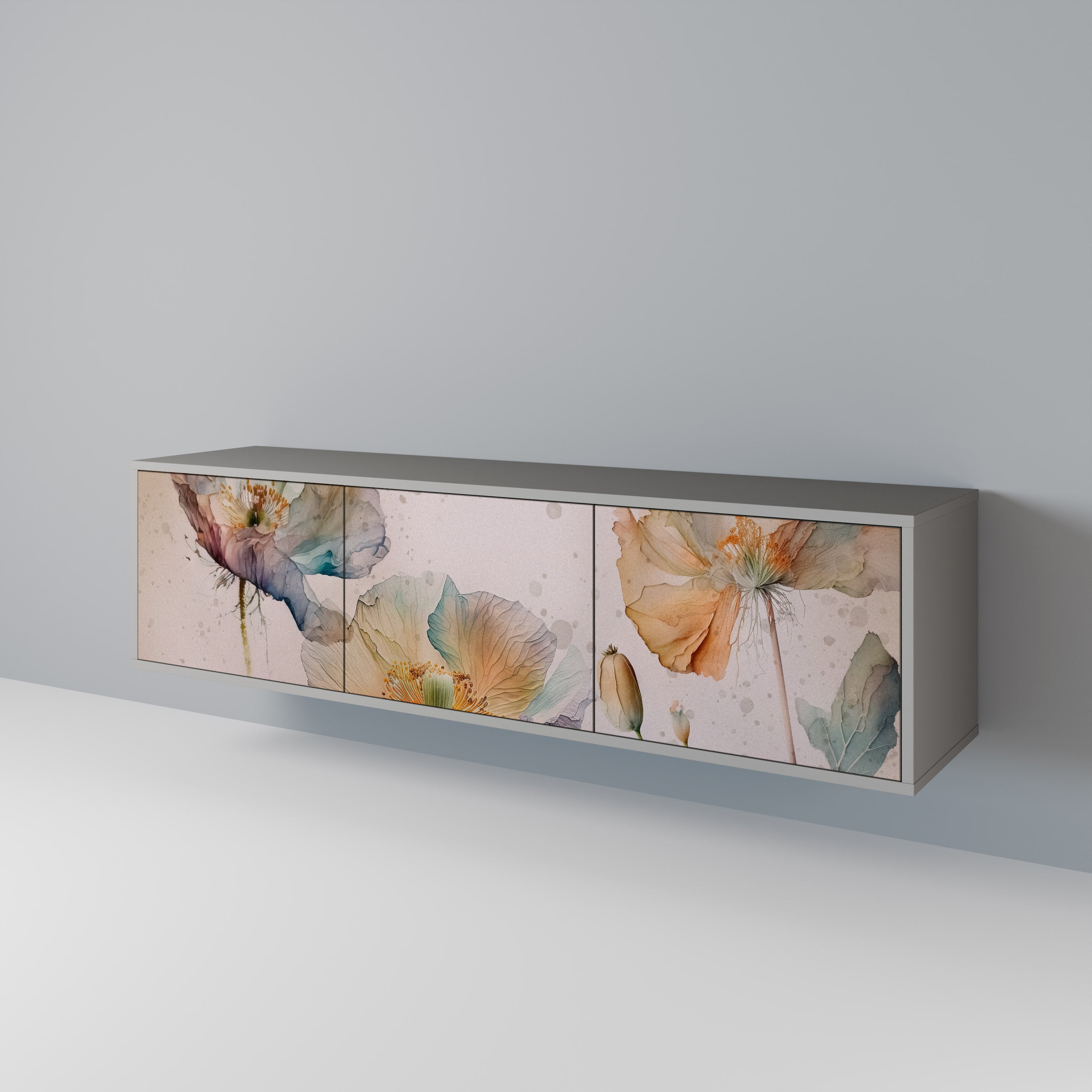 SOFTEN POPPY 3-Door TV Cabinet