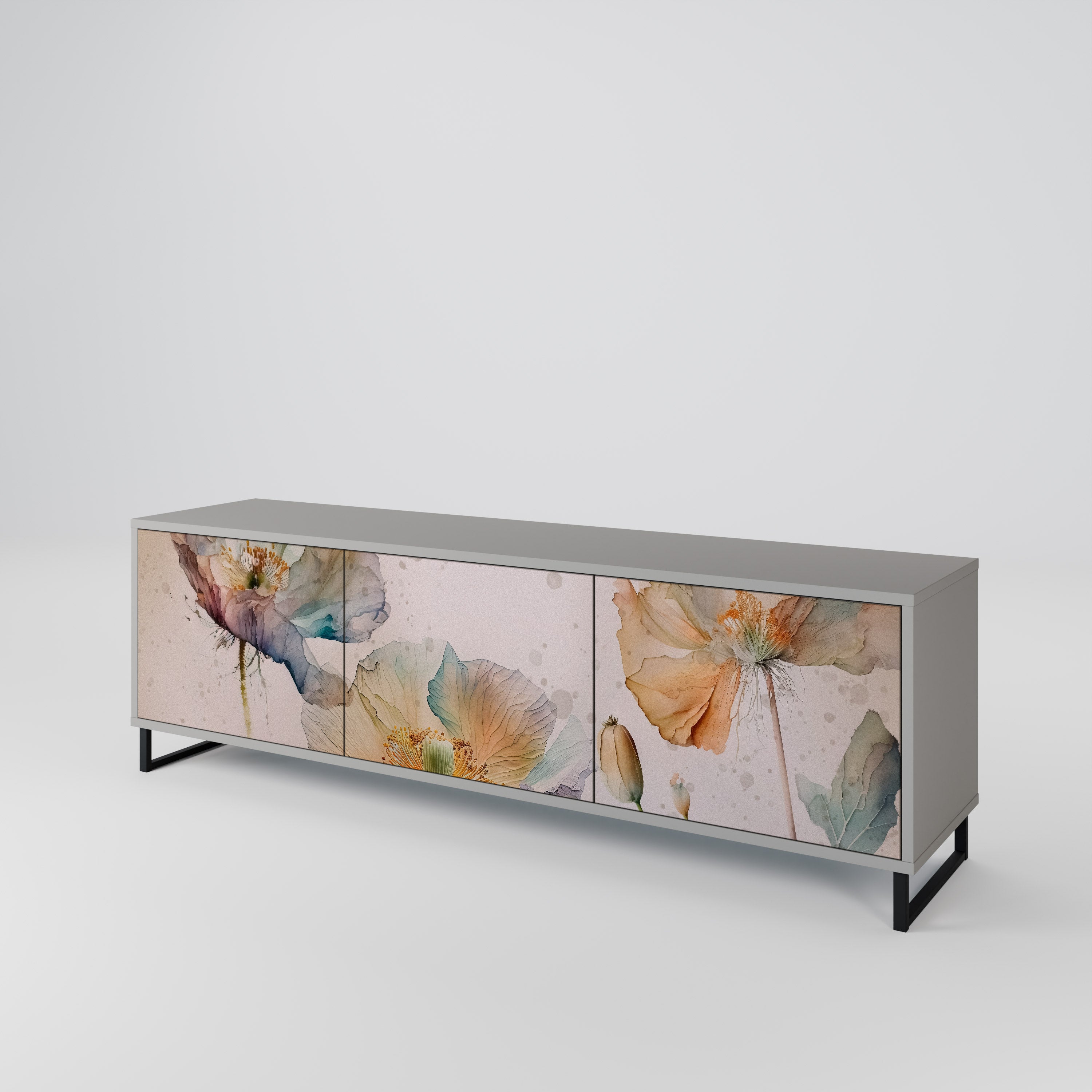 SOFTEN POPPY 3-Door TV Cabinet