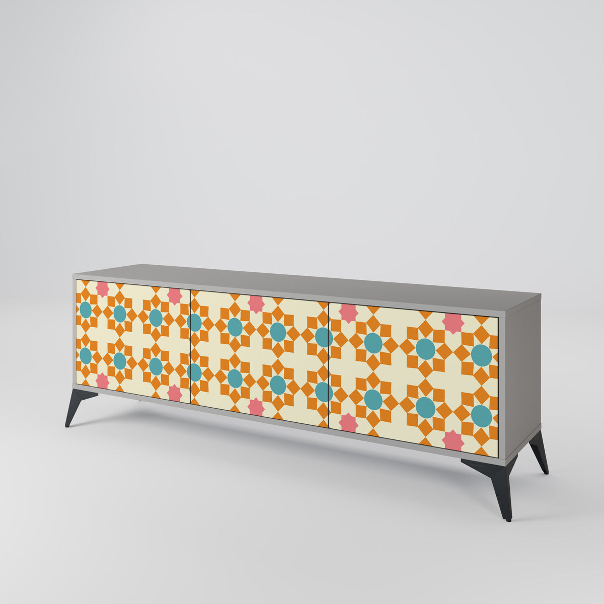 FLORAL DECOR Třídveřový TV stolek