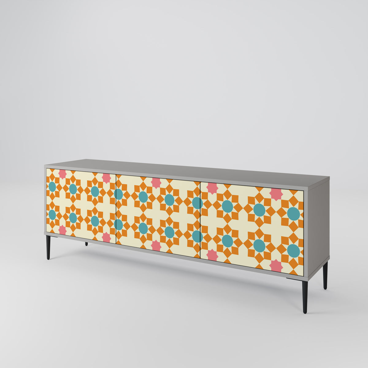 FLORAL DECOR Třídveřový TV stolek