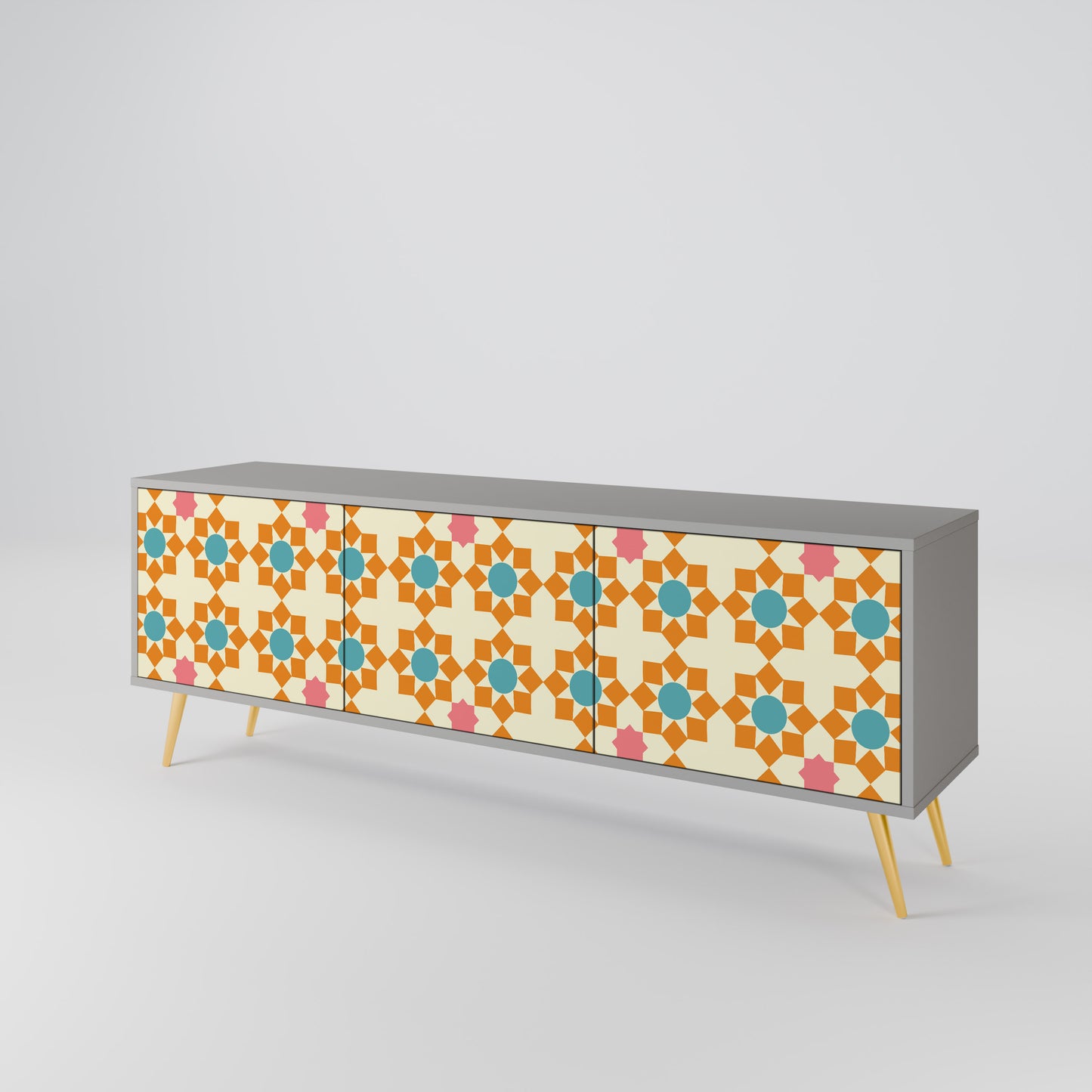 FLORAL DECOR Třídveřový TV stolek