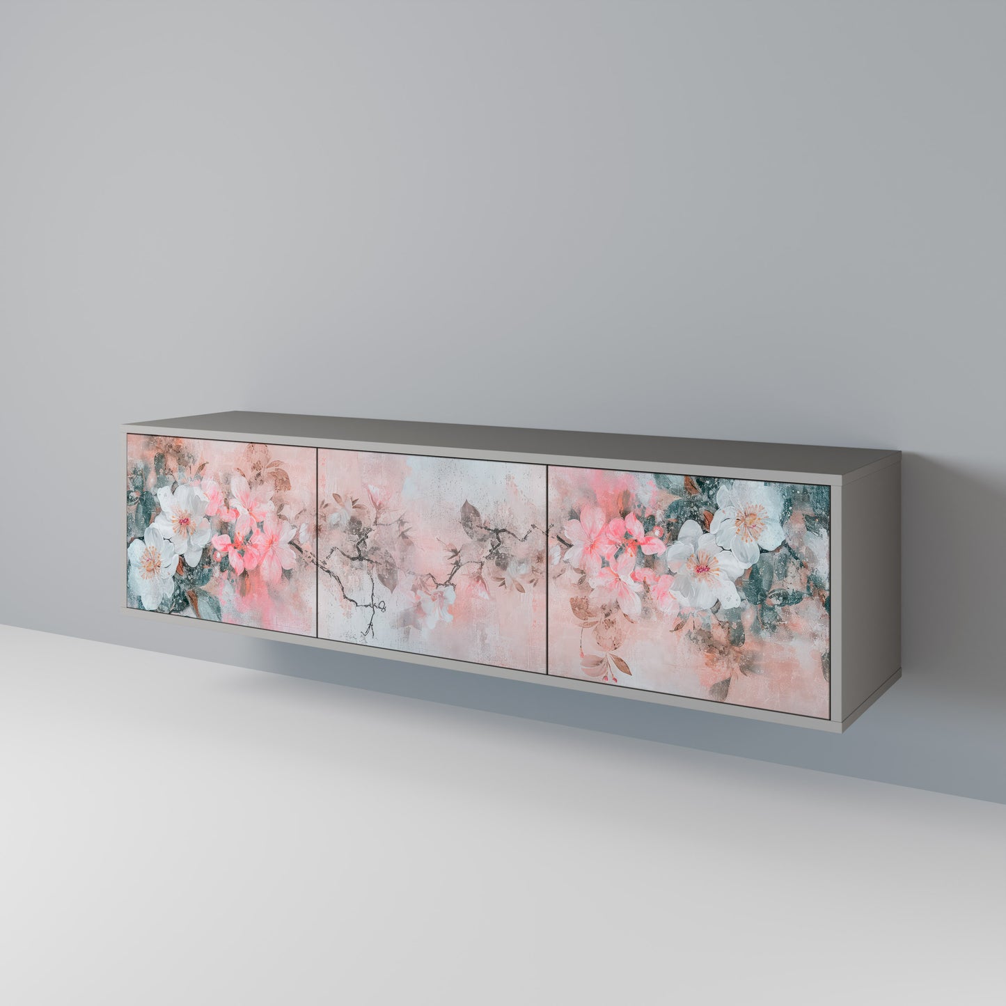 CHERRY BLOSSOM Třídveřový TV stolek