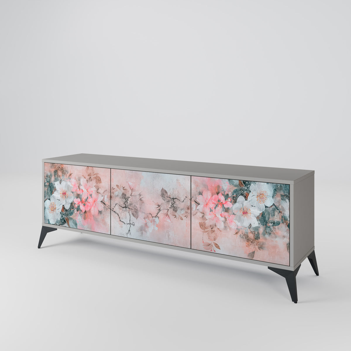 CHERRY BLOSSOM Třídveřový TV stolek