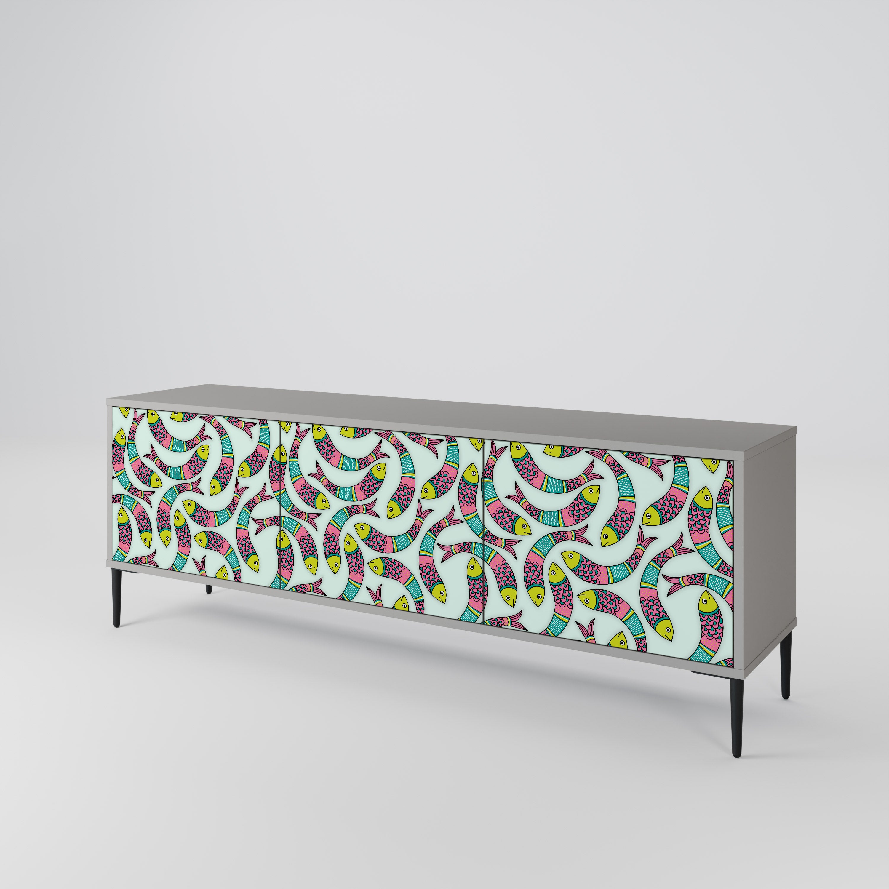 INDIAN FISH 3-Door TV Cabinet