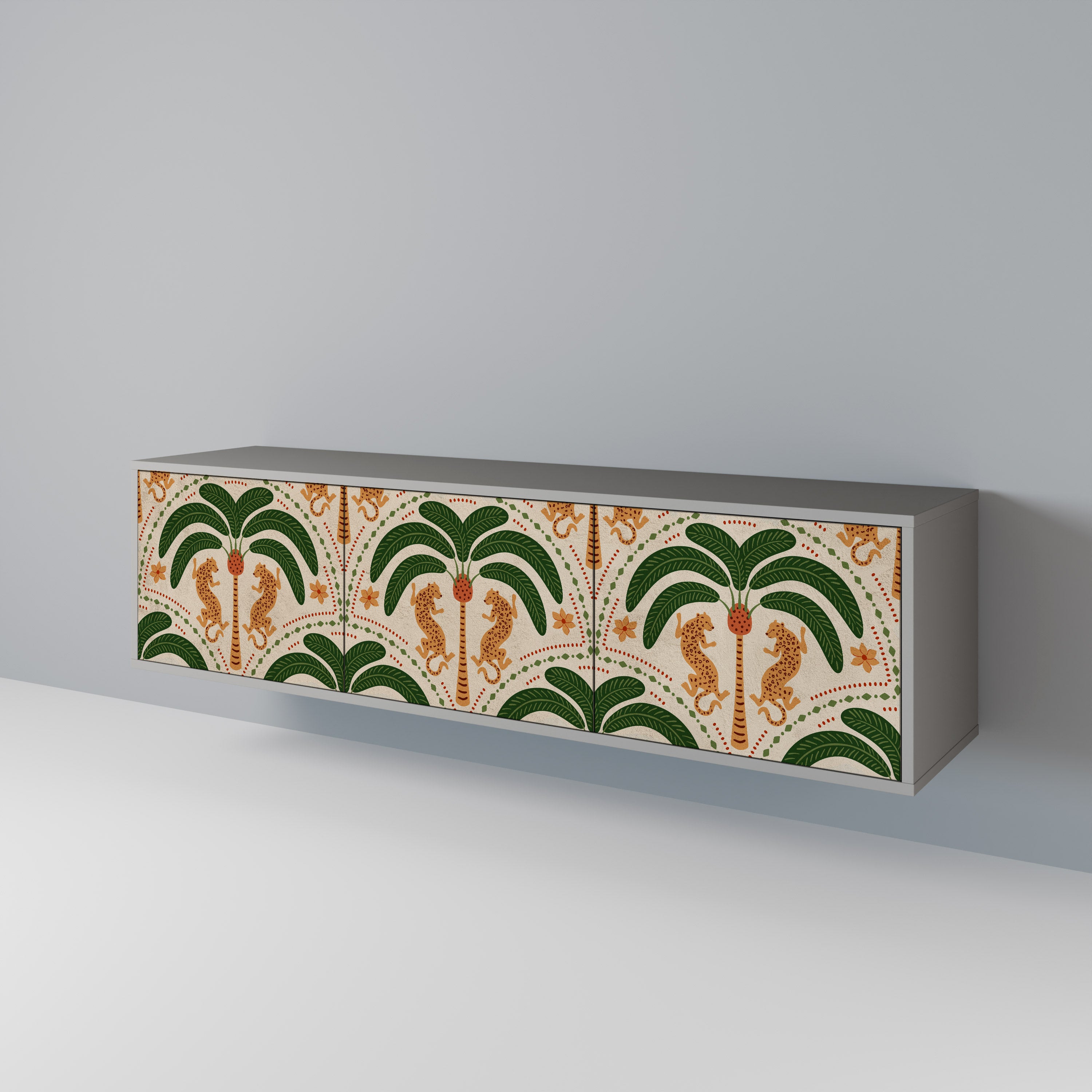 DANCING PREDATORS 3-Door TV Cabinet