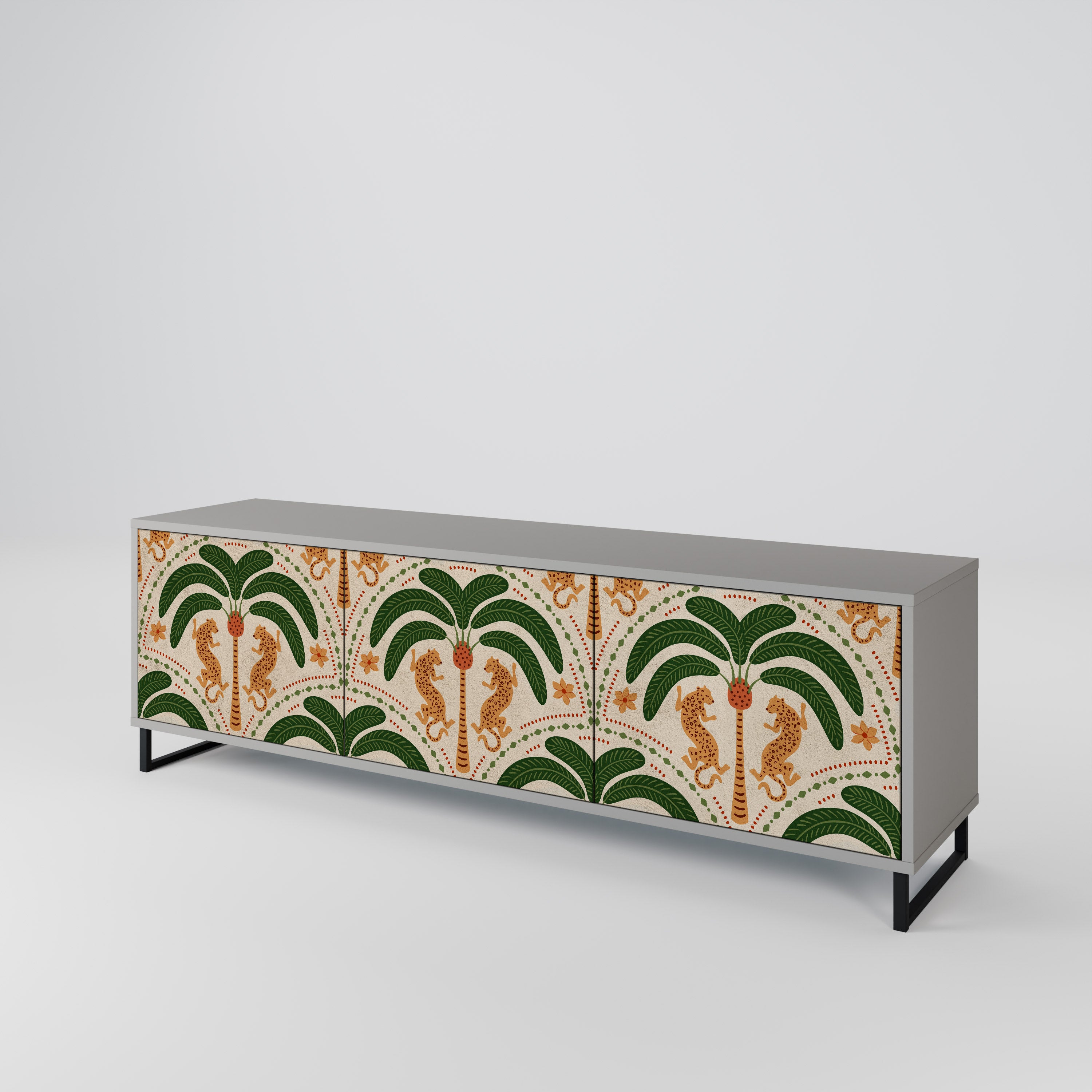 DANCING PREDATORS 3-Door TV Cabinet