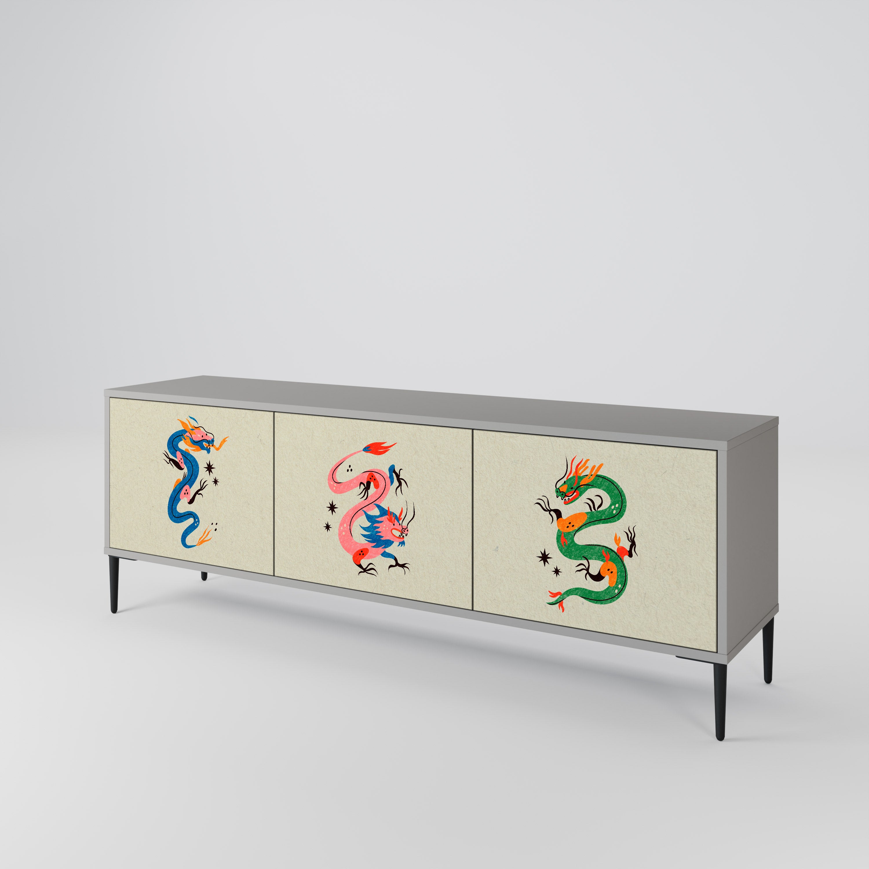 MYTHOLOGICAL CREATURES 3-Door TV Cabinet