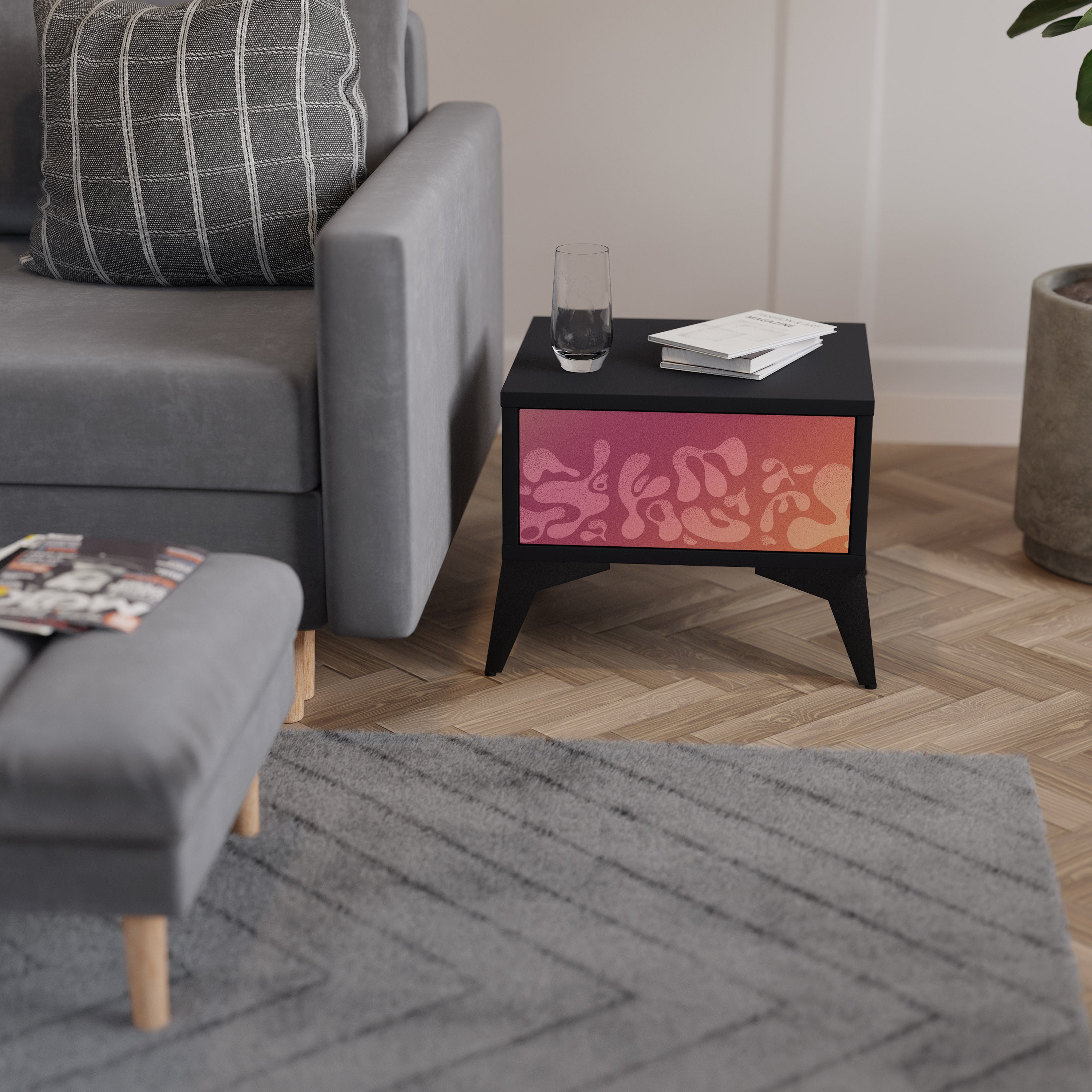 IRREGULAR PINK Noční stolek