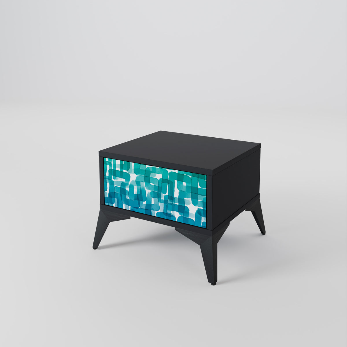 TURQUOISE RECTANGLES Noční stolek