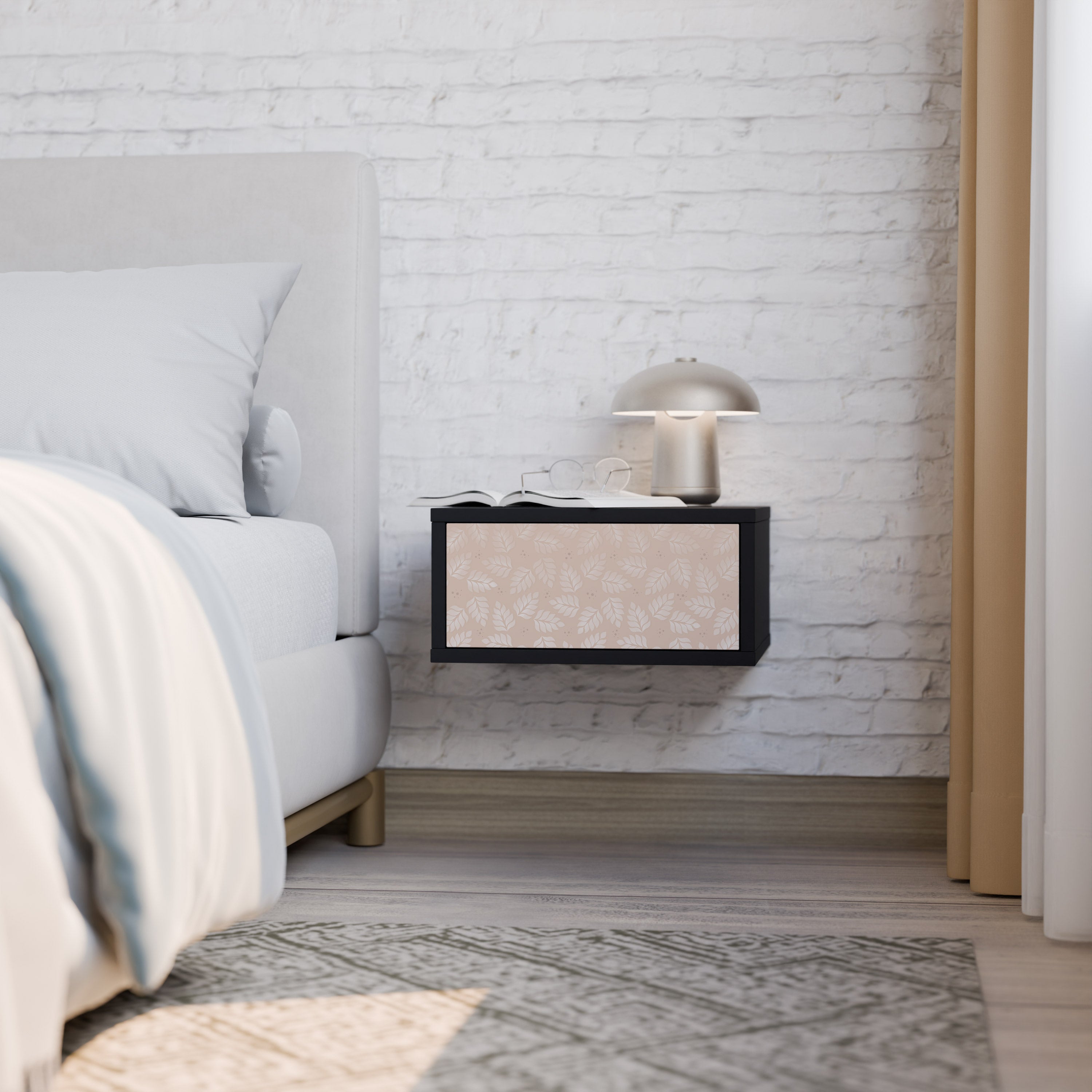 LEAVES ON BEIGE Nightstand