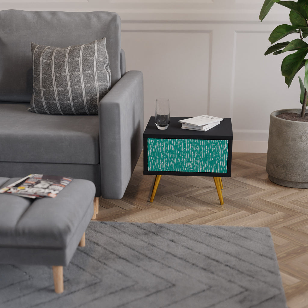 TURQUOISE RAIN Nightstand