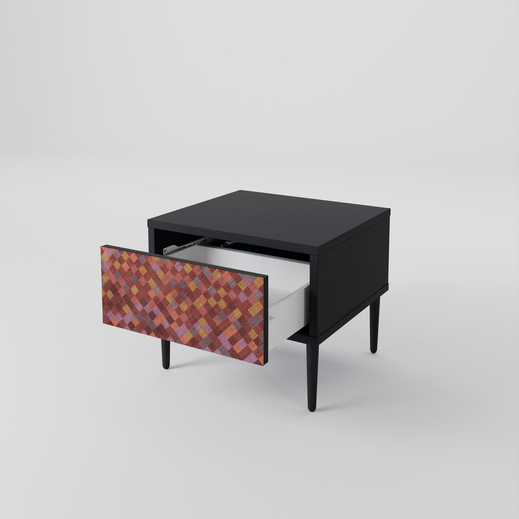 PAINTED SQUARES Nightstand