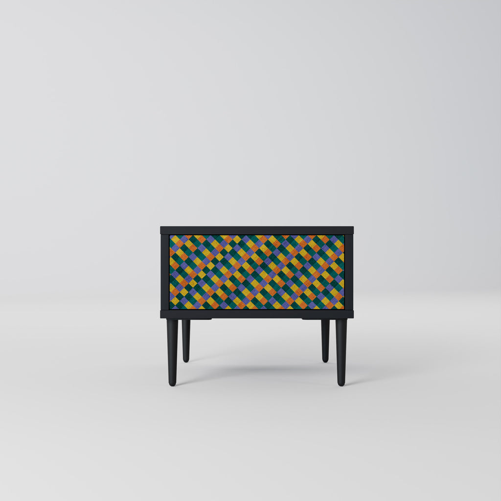 PAINTED SQUARES MIX Nightstand