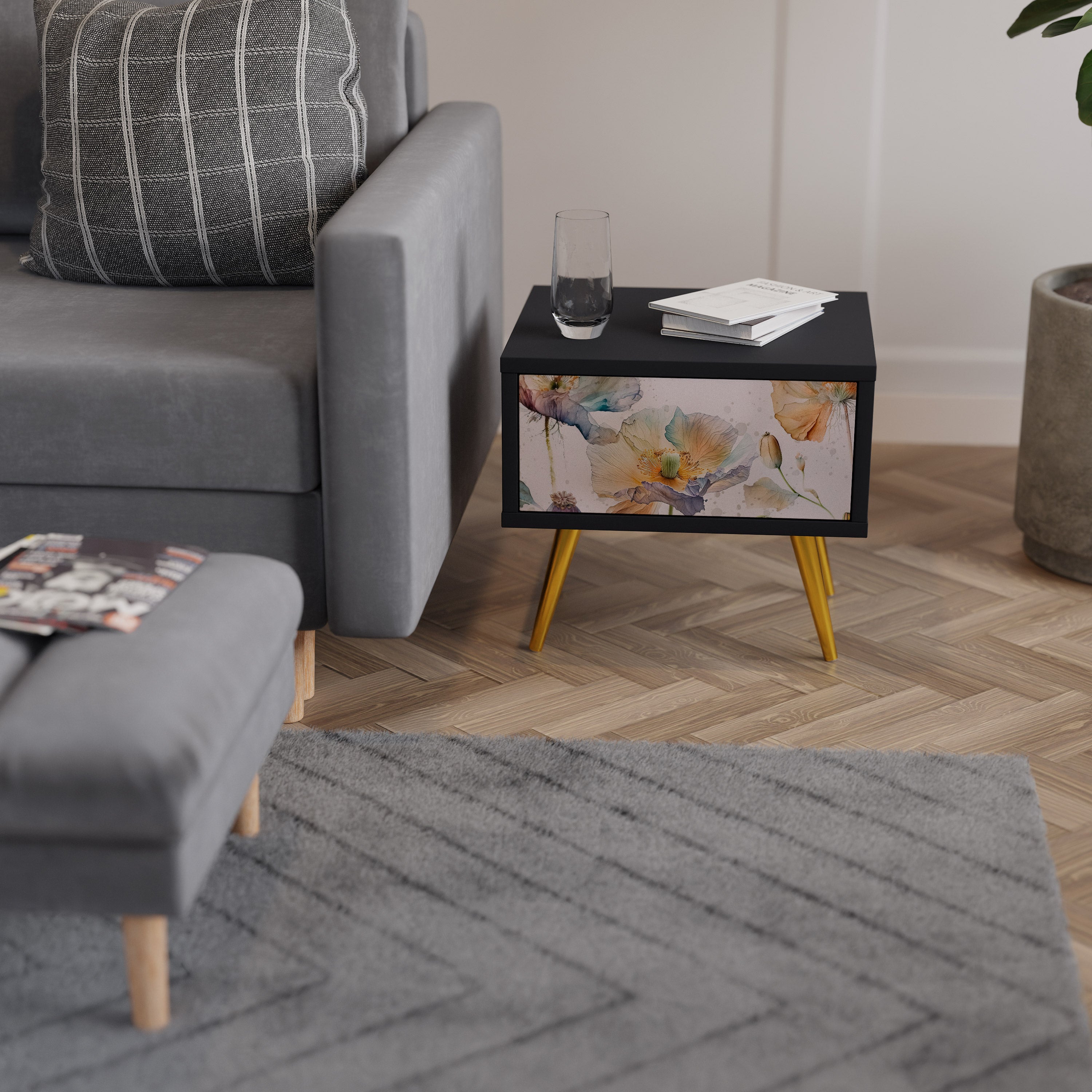 SOFTEN POPPY Nightstand