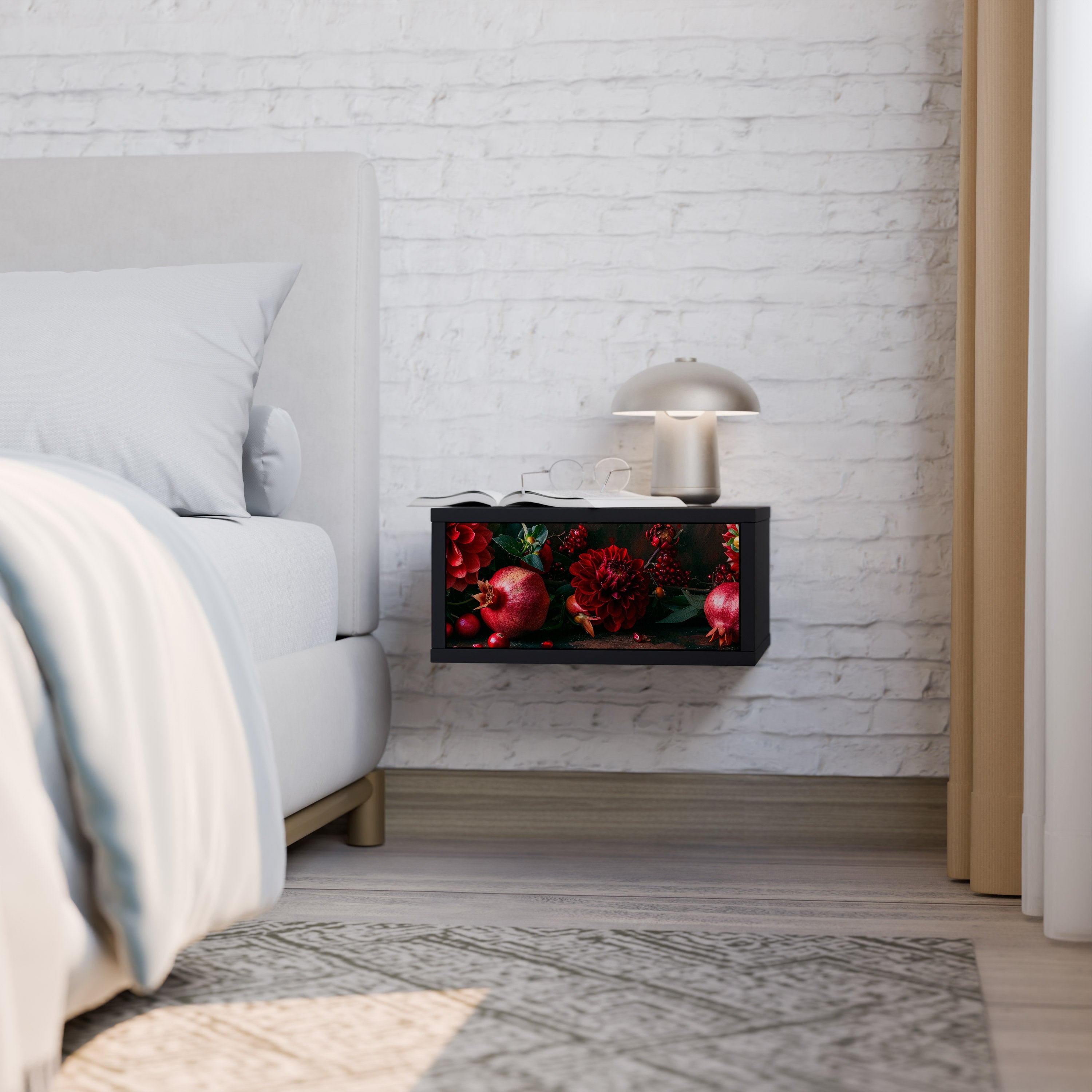 DAHLIAS AND POMEGRANATES Nightstand