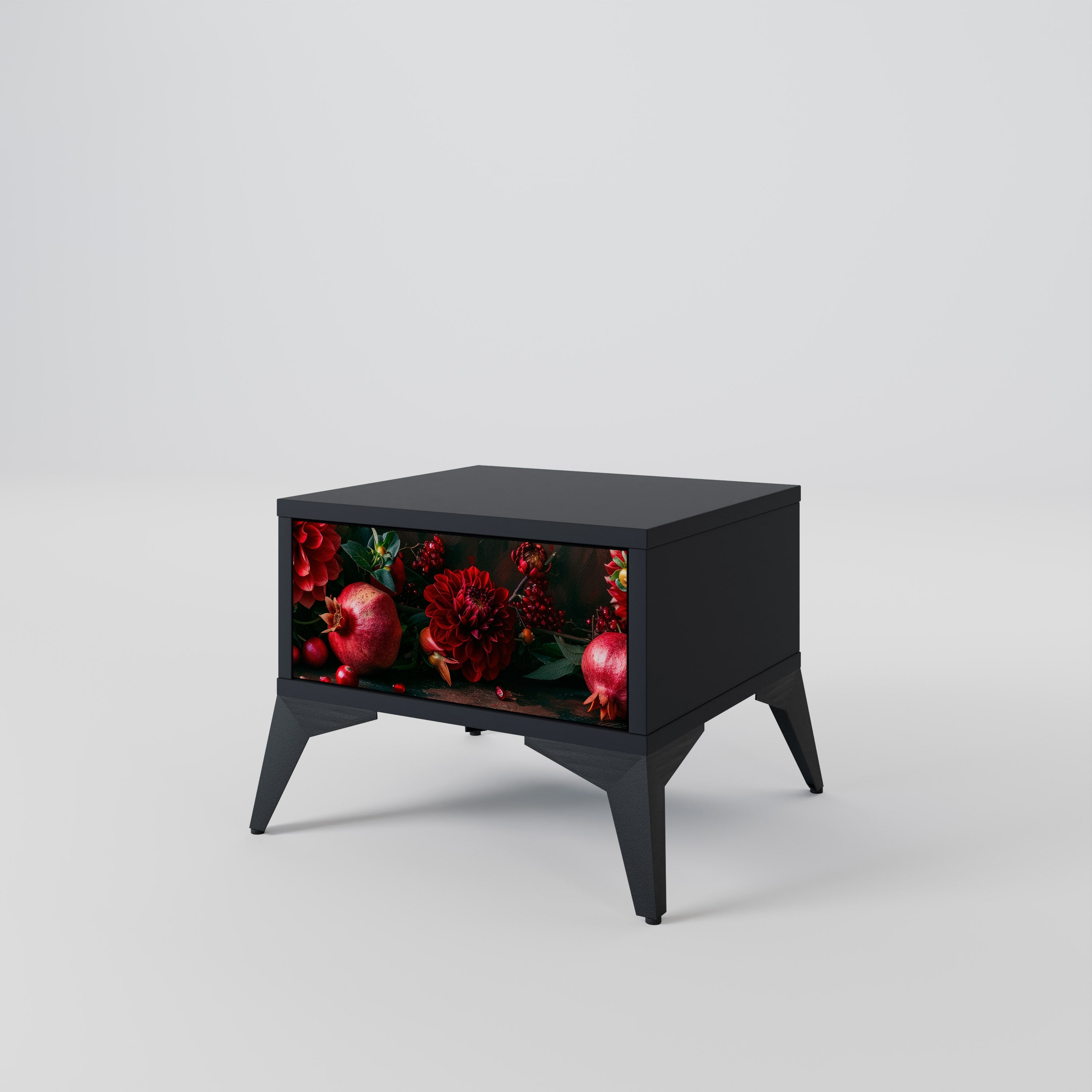 DAHLIAS AND POMEGRANATES Nightstand