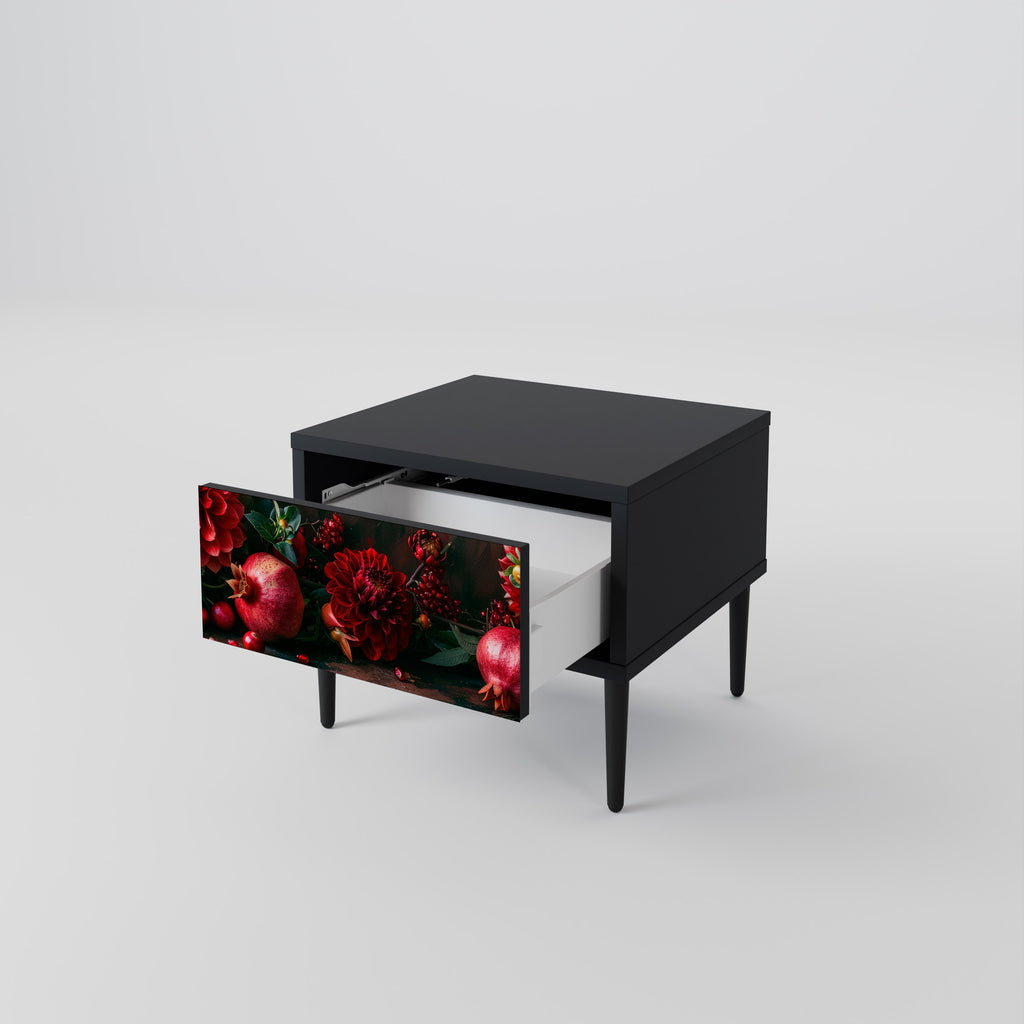 DAHLIAS AND POMEGRANATES Nightstand