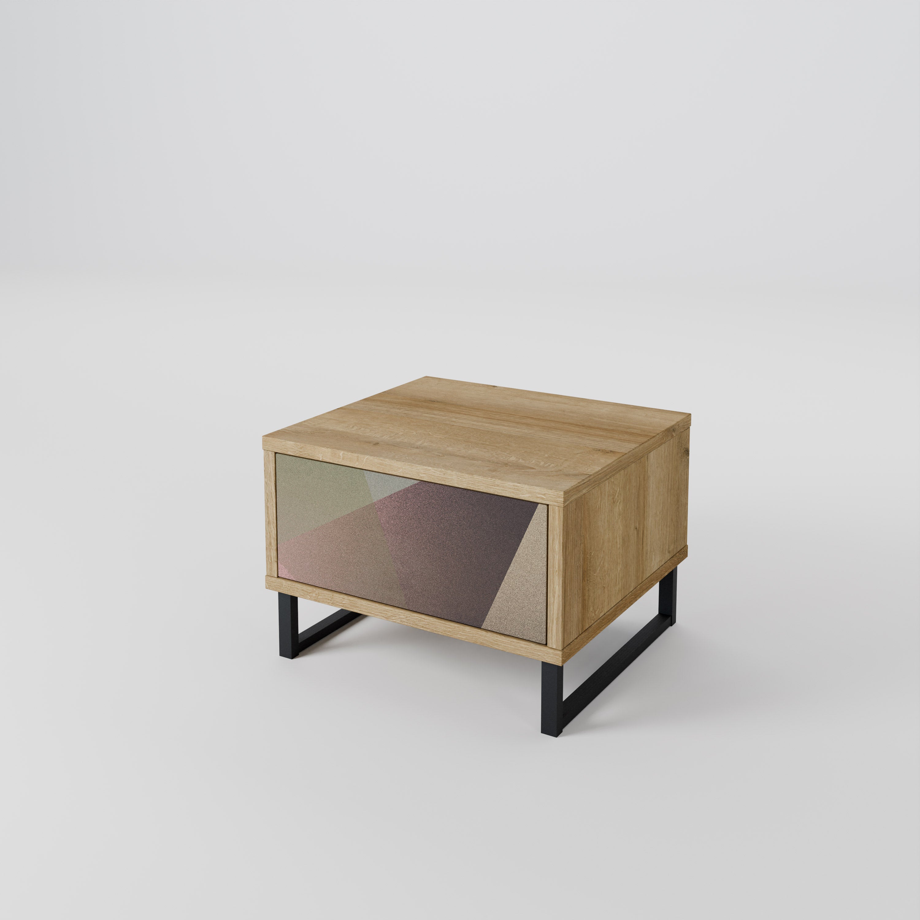 BEIGE GEOMETRY Nightstand
