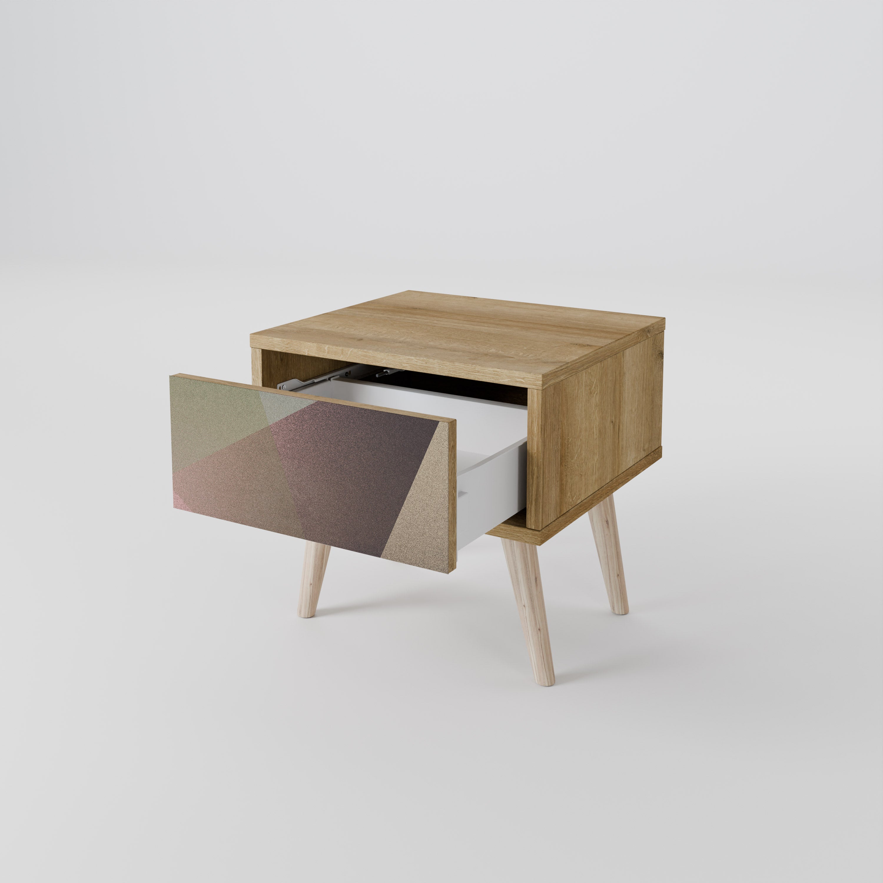 BEIGE GEOMETRY Nightstand