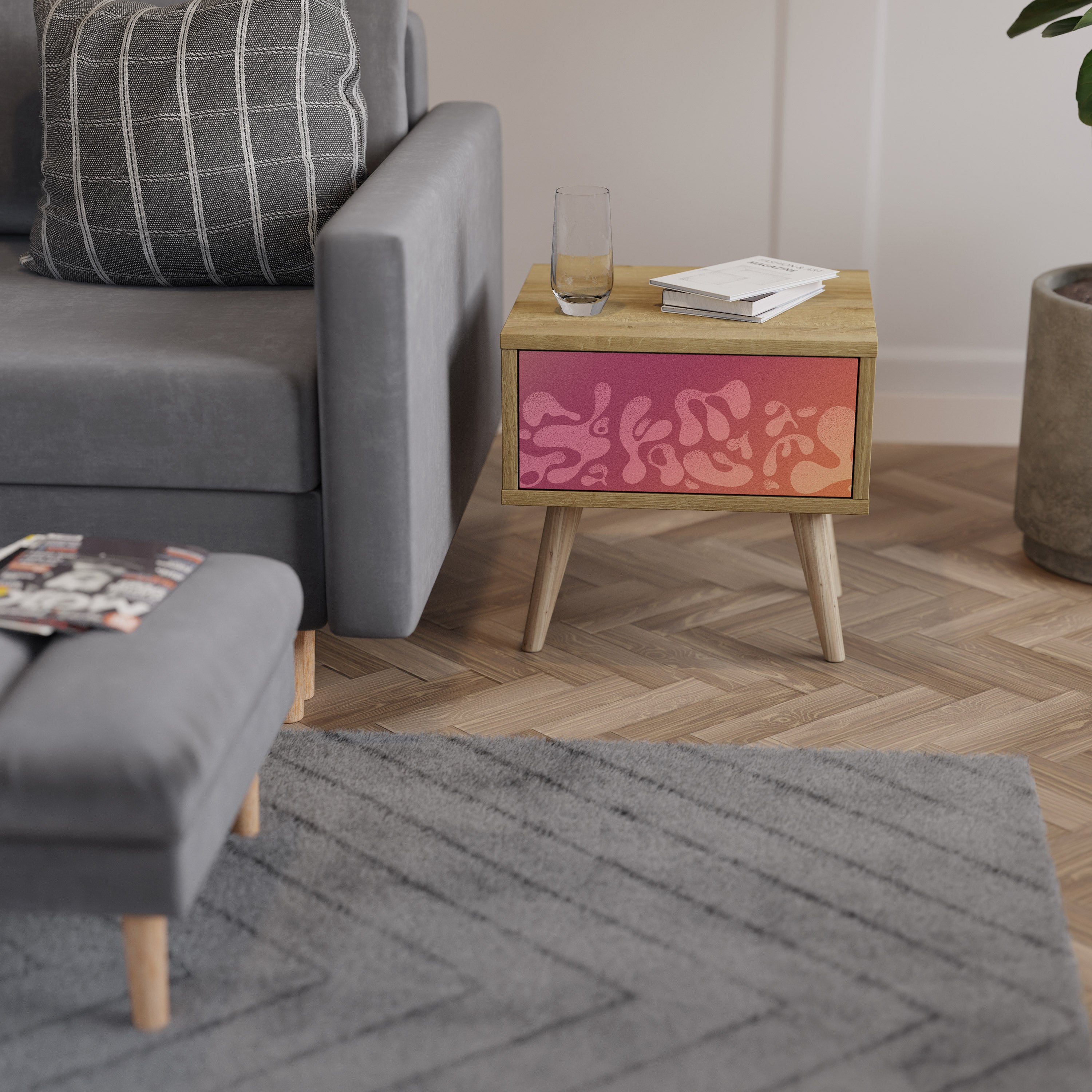 IRREGULAR PINK Nightstand