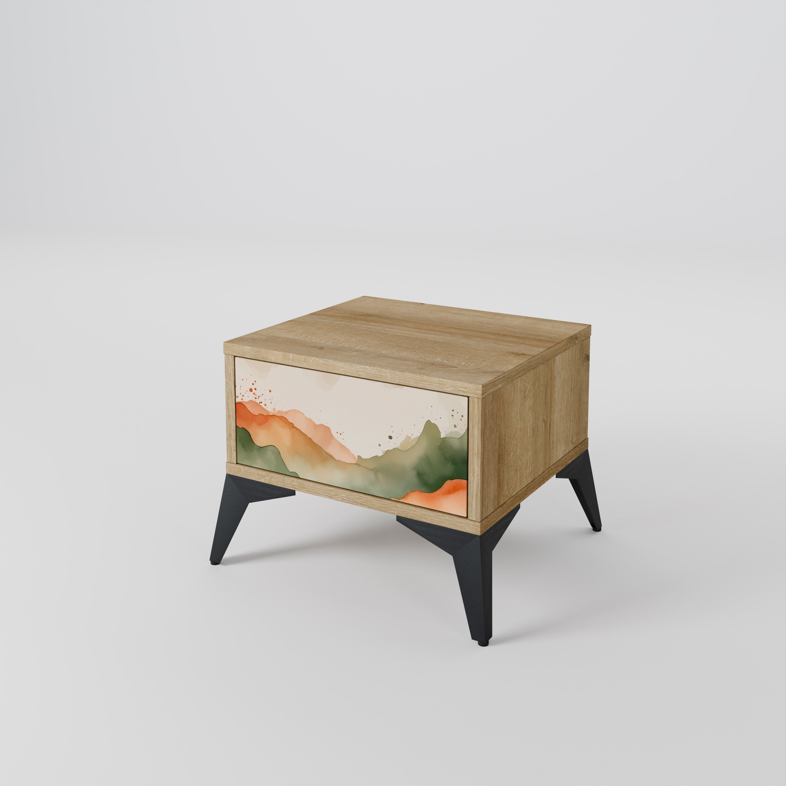 WATERCOLOUR PEAKS Noční stolek