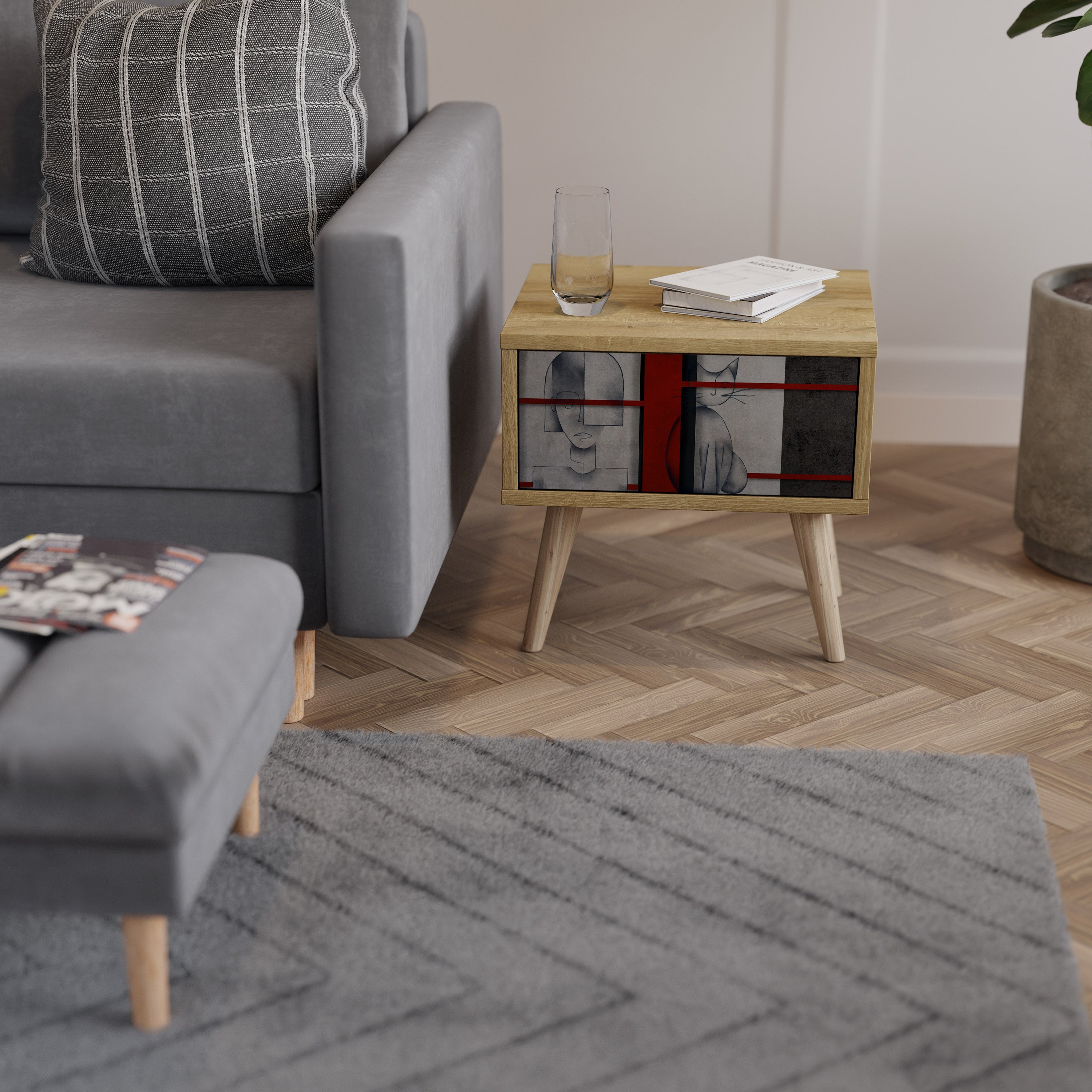 GRAY FIGURES Nightstand