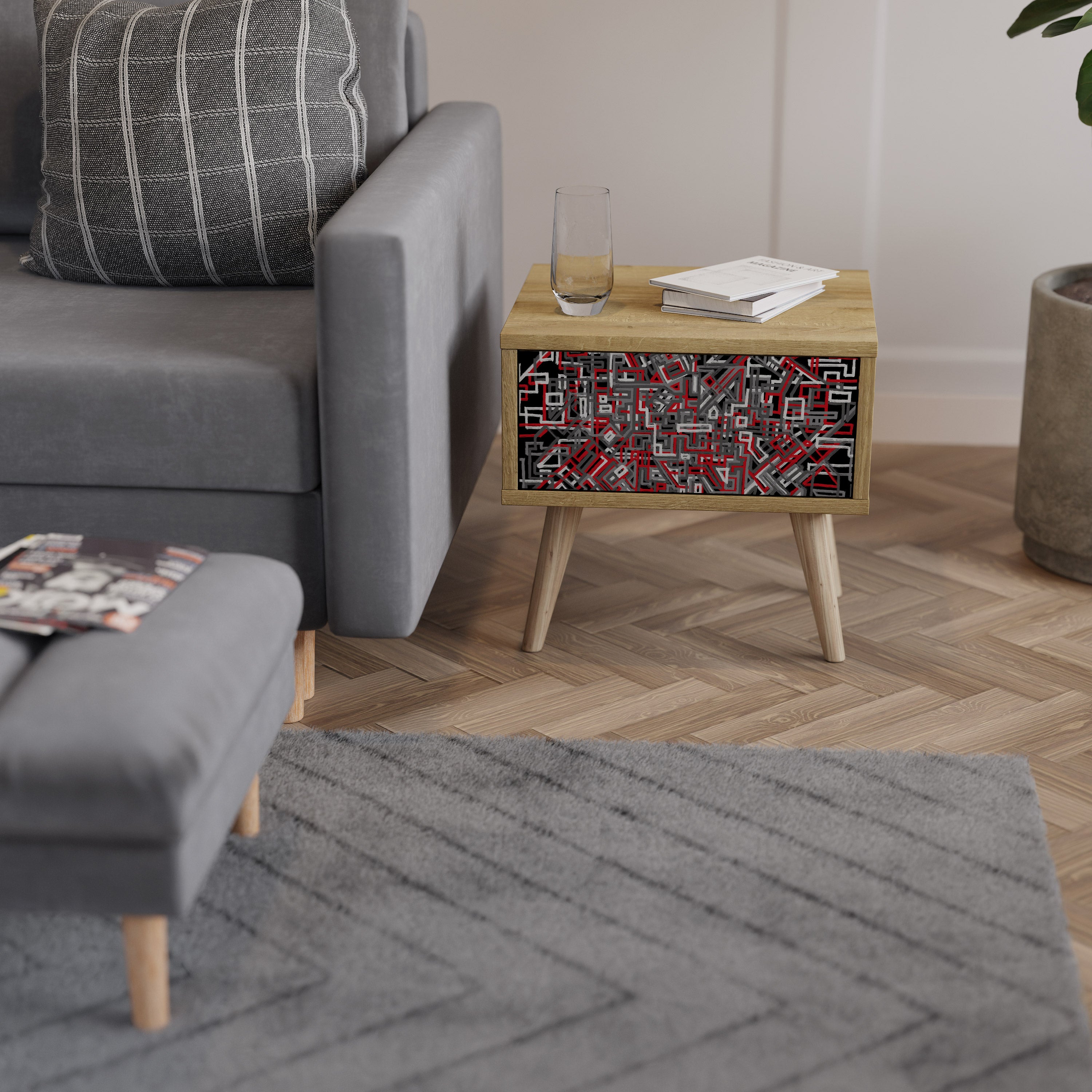 BROKEN LINES Nightstand