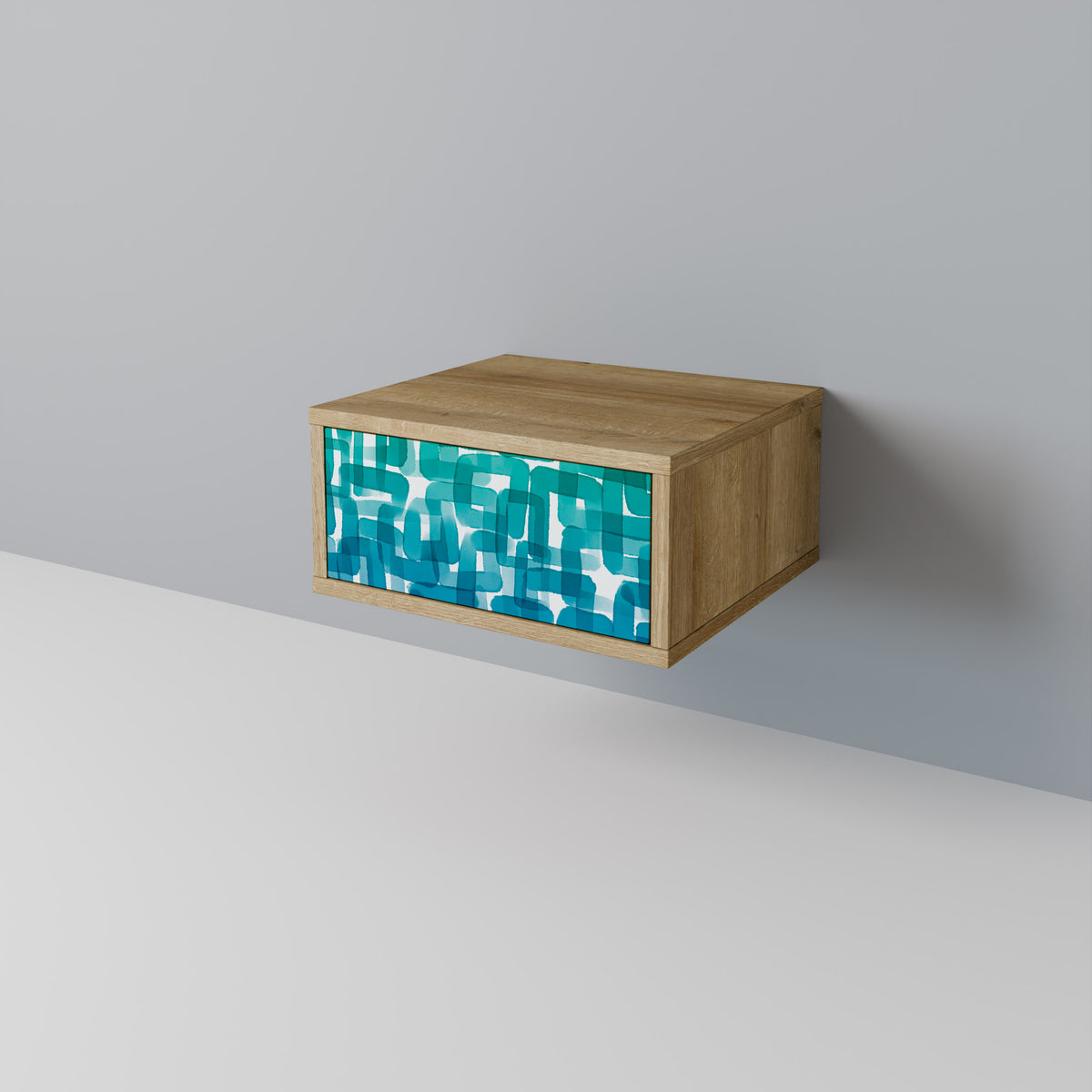 TURQUOISE RECTANGLES Noční stolek