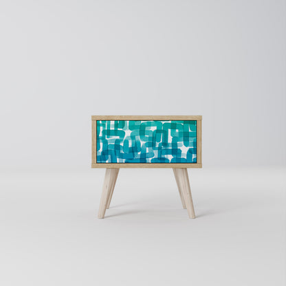 TURQUOISE RECTANGLES Noční stolek