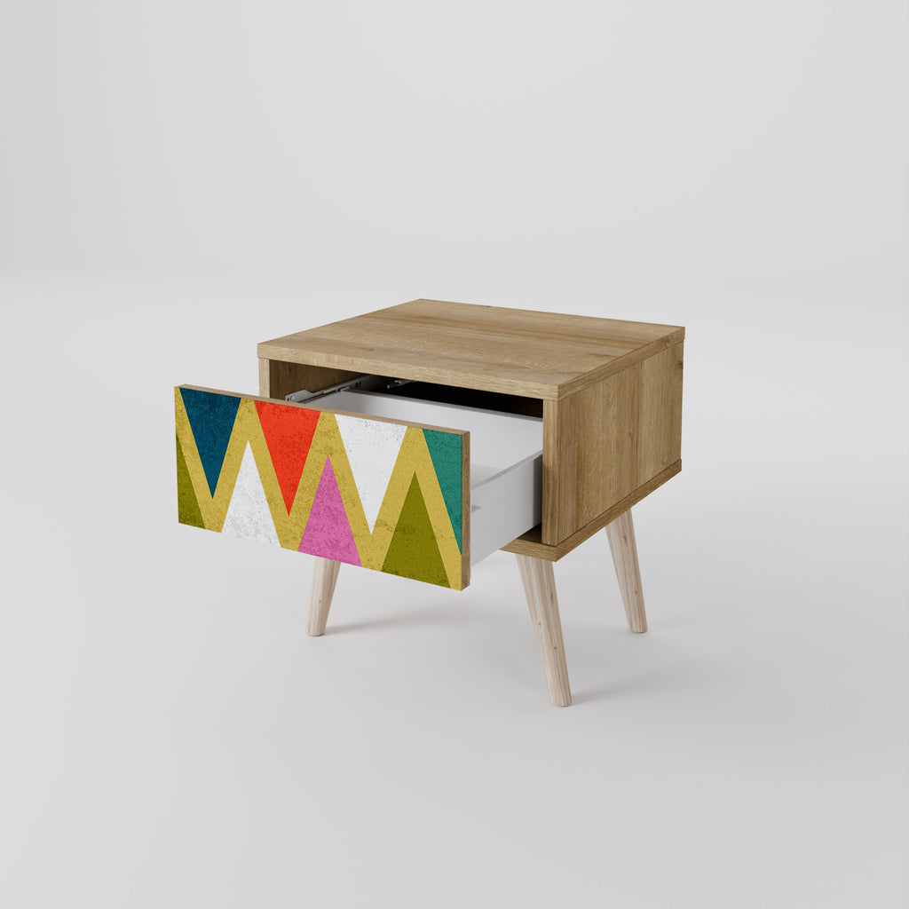 COLORFUL TRIANGLES Nightstand