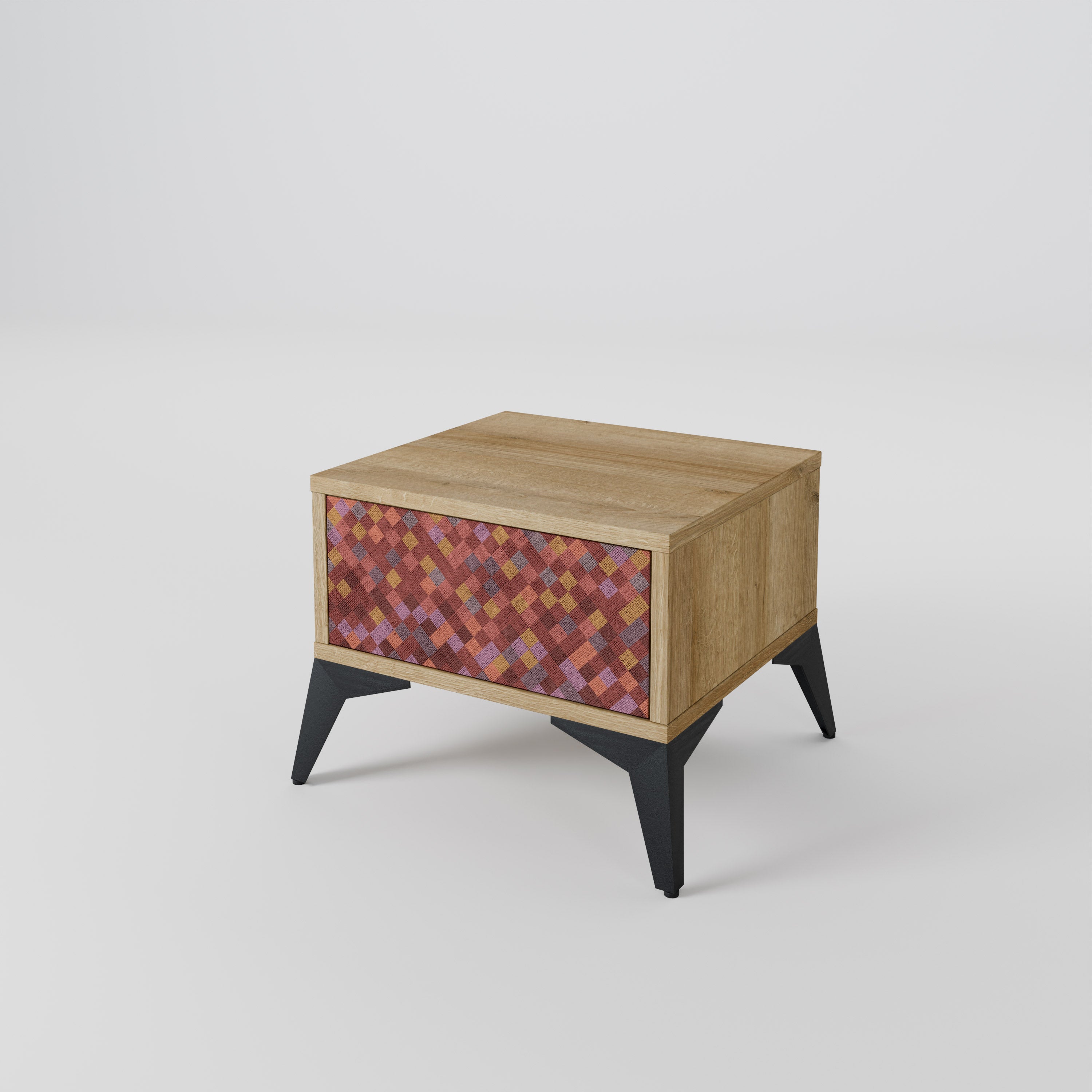 PAINTED SQUARES Nightstand