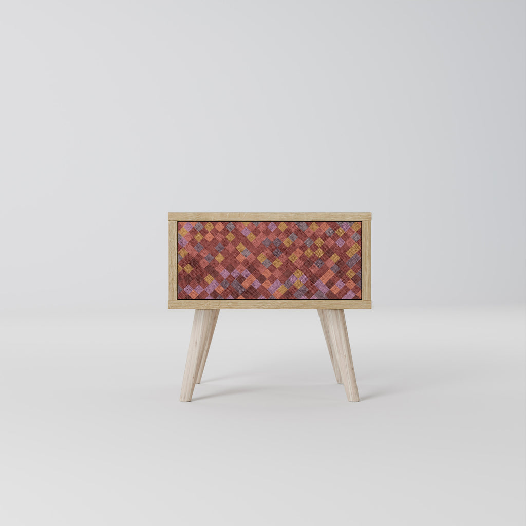 PAINTED SQUARES Nightstand