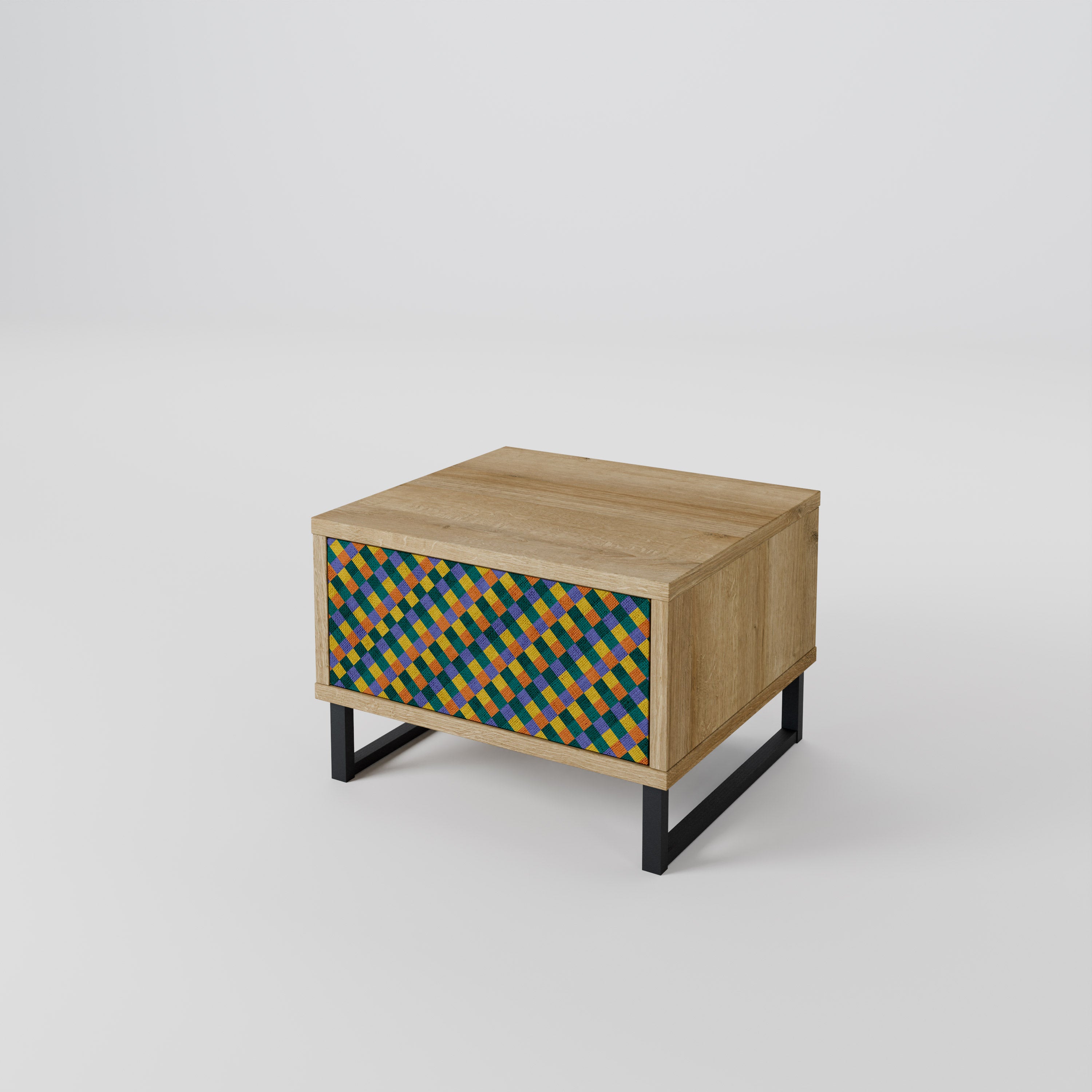 PAINTED SQUARES MIX Nightstand