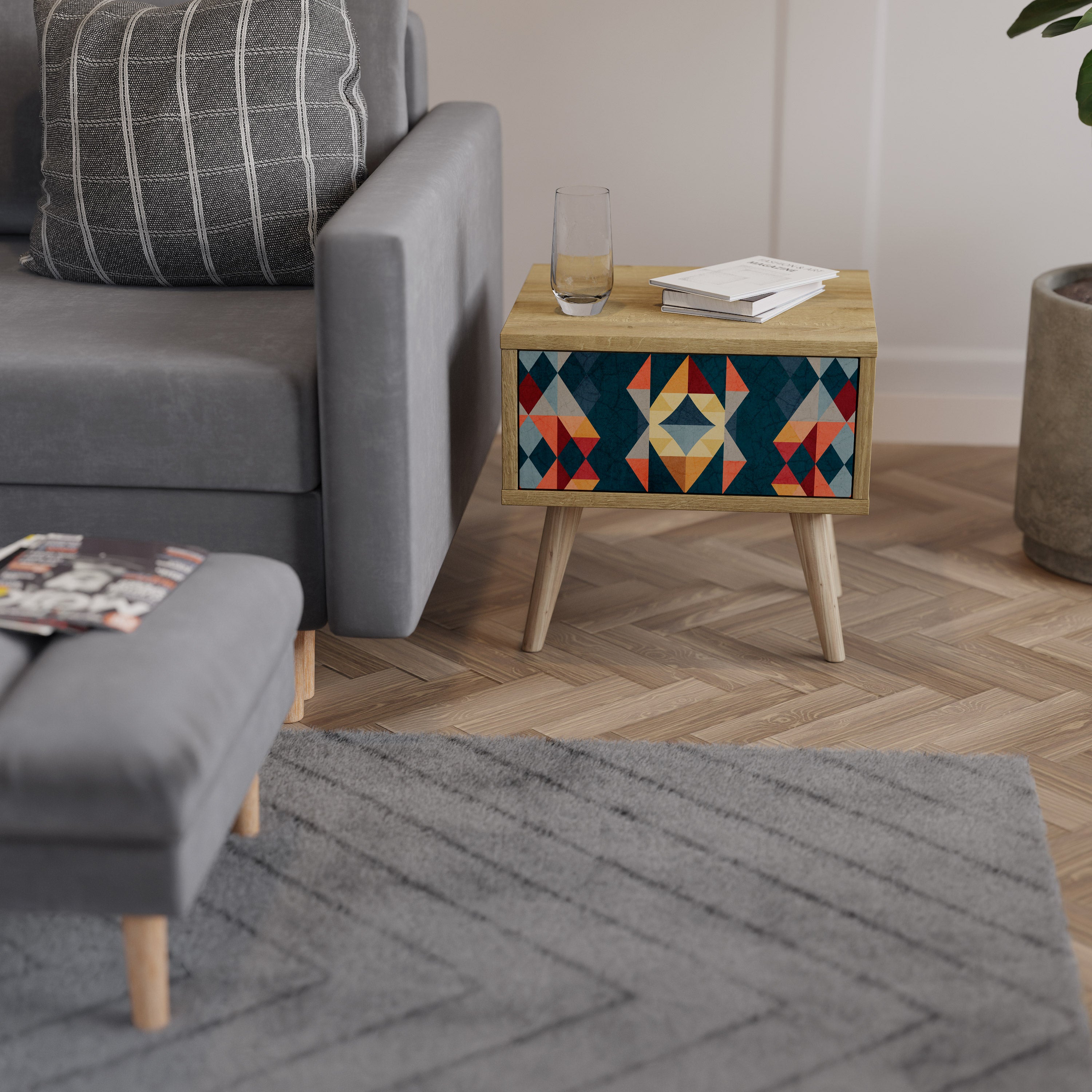 CRACKED ILLUSION Nightstand