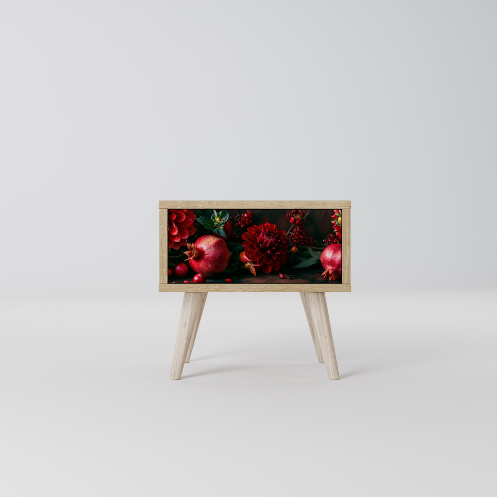 DAHLIAS AND POMEGRANATES Nightstand