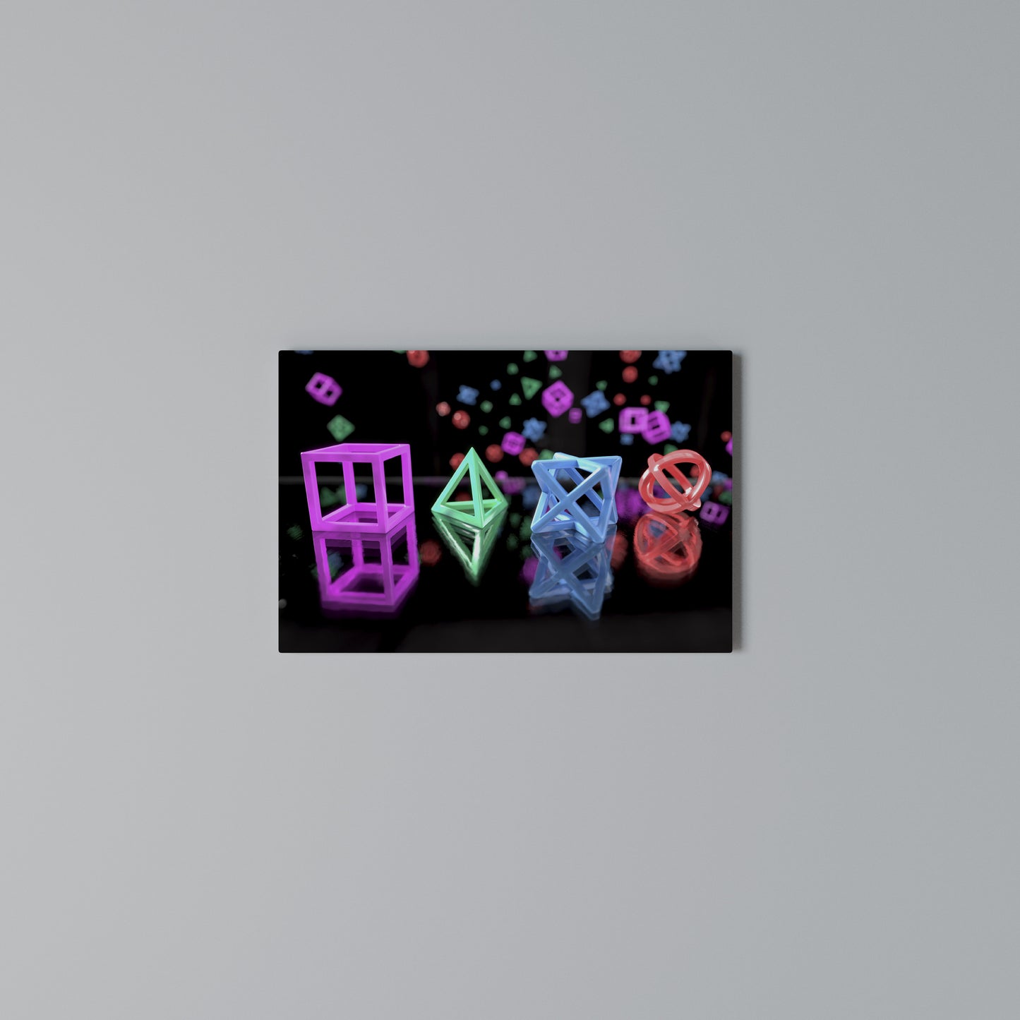 GAMER GLOWING ICONS Horizontal Canvas Print