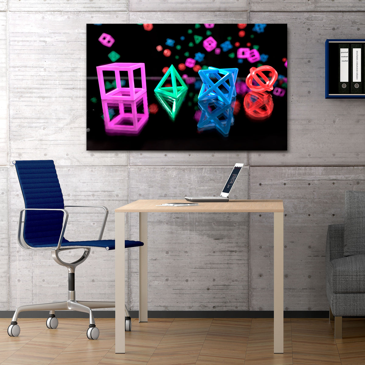 GAMER GLOWING ICONS Horizontal Canvas Print