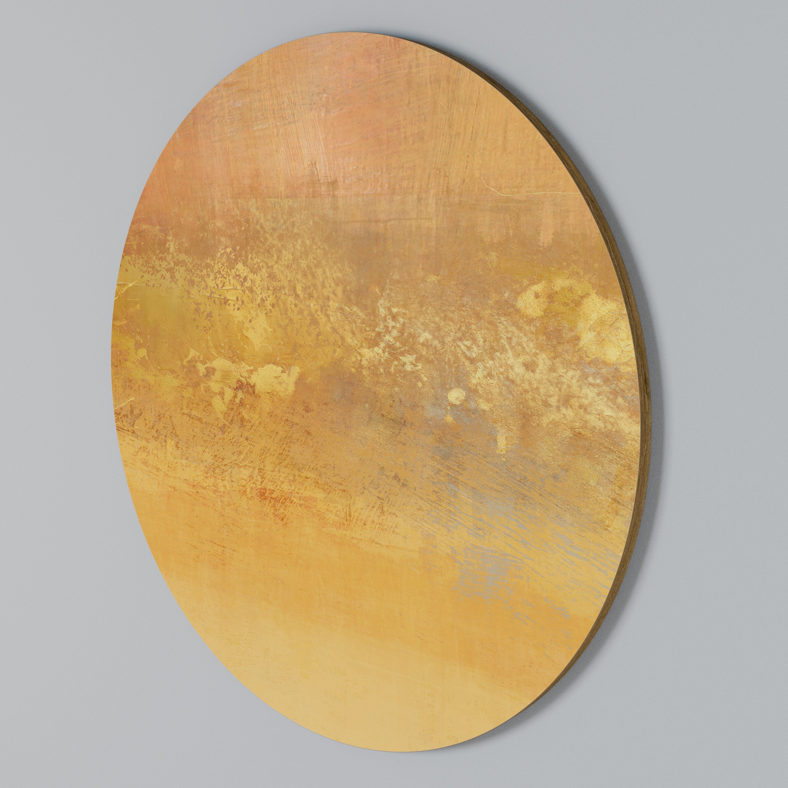 ORANGE IMPRESSION Round Wall Art