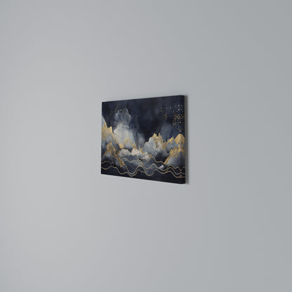 GOLDEN PEAK OF BLUE Horizontal Canvas Print
