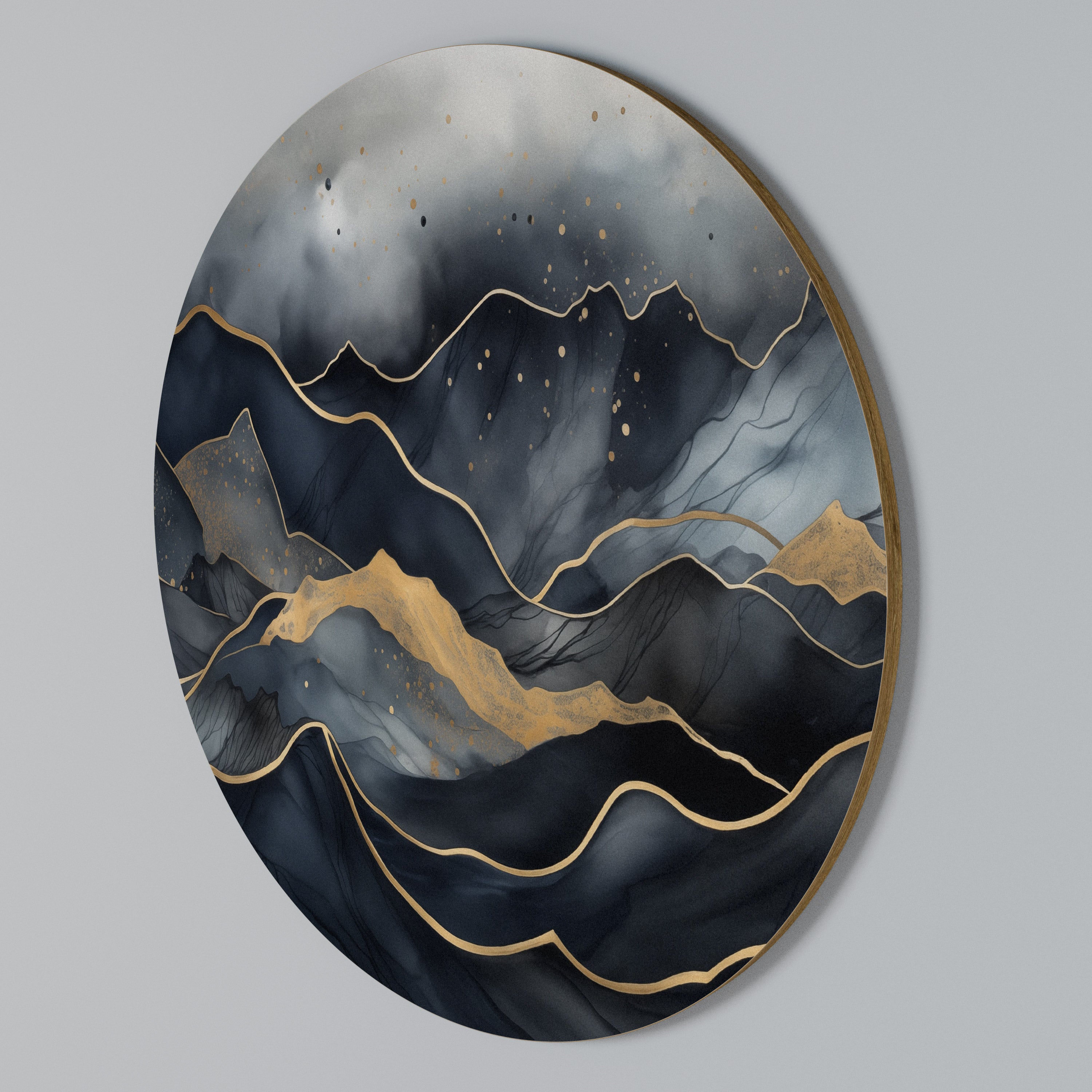 GOLDEN SUMMIT SERENITY Round Wall Art