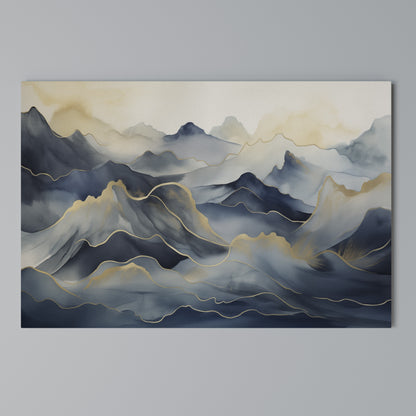 GOLDEN MOUNTAIN FOG Horizontal Canvas Print