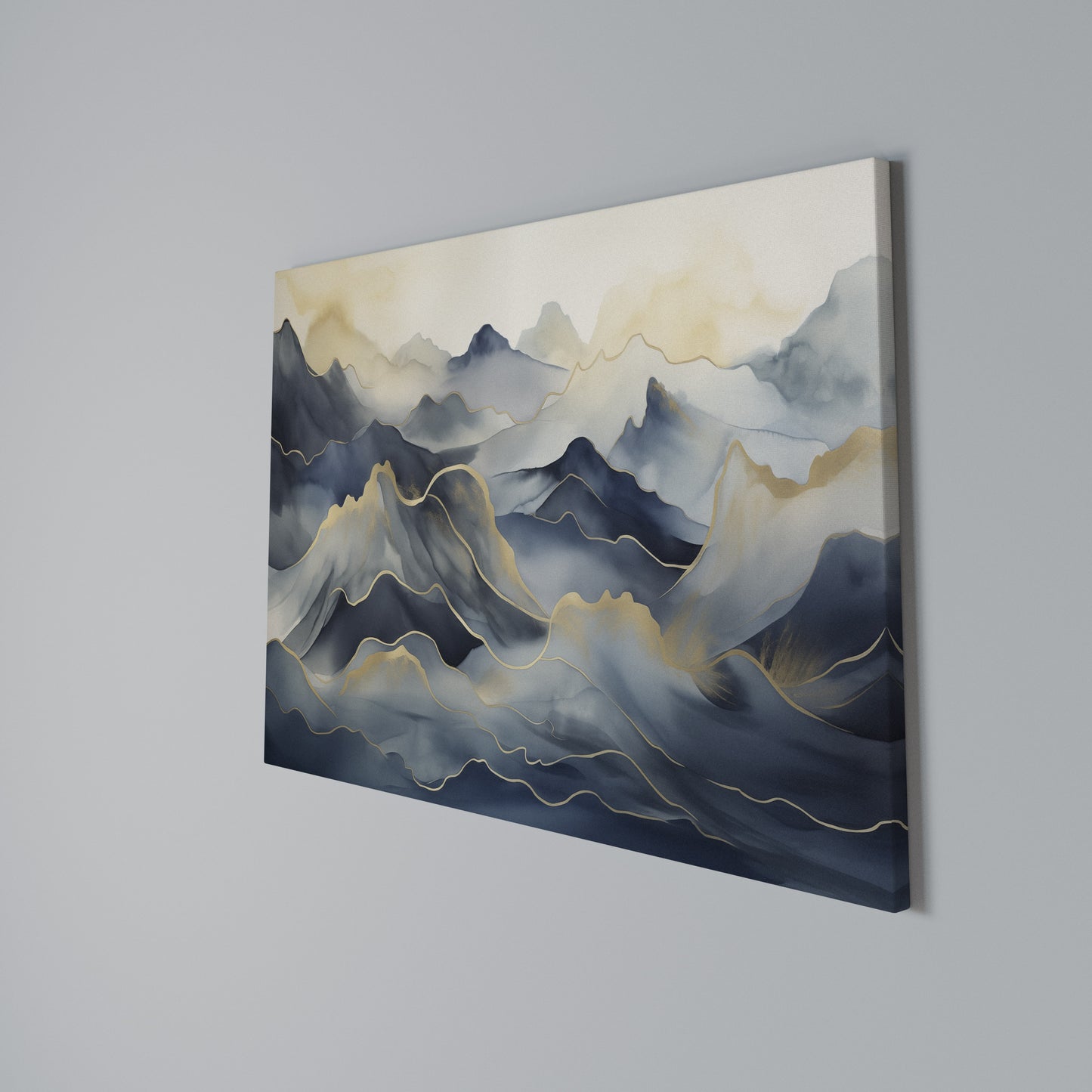 GOLDEN MOUNTAIN FOG Horizontal Canvas Print