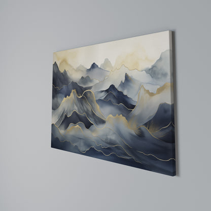 GOLDEN MOUNTAIN FOG Horizontal Canvas Print