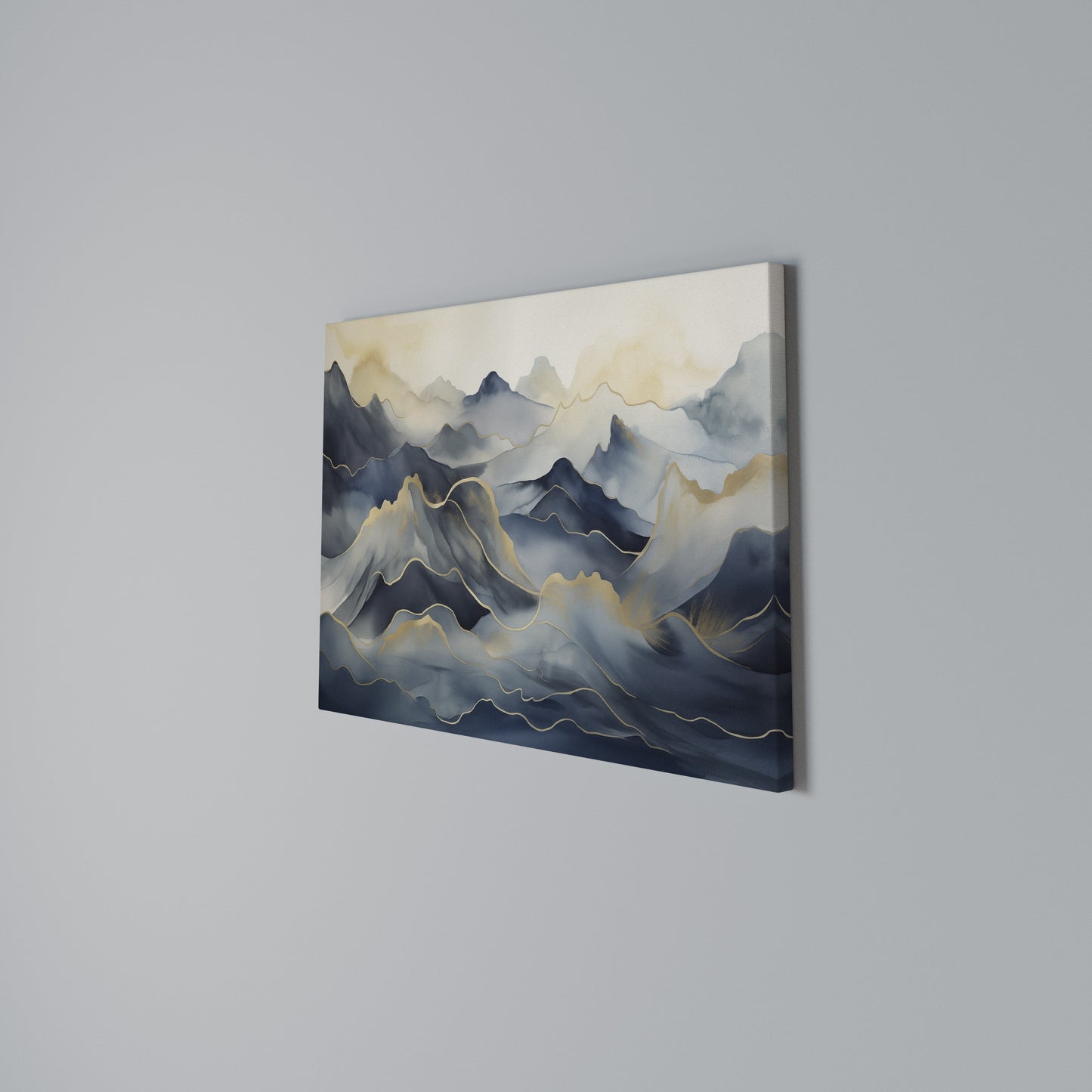 GOLDEN MOUNTAIN FOG Horizontal Canvas Print